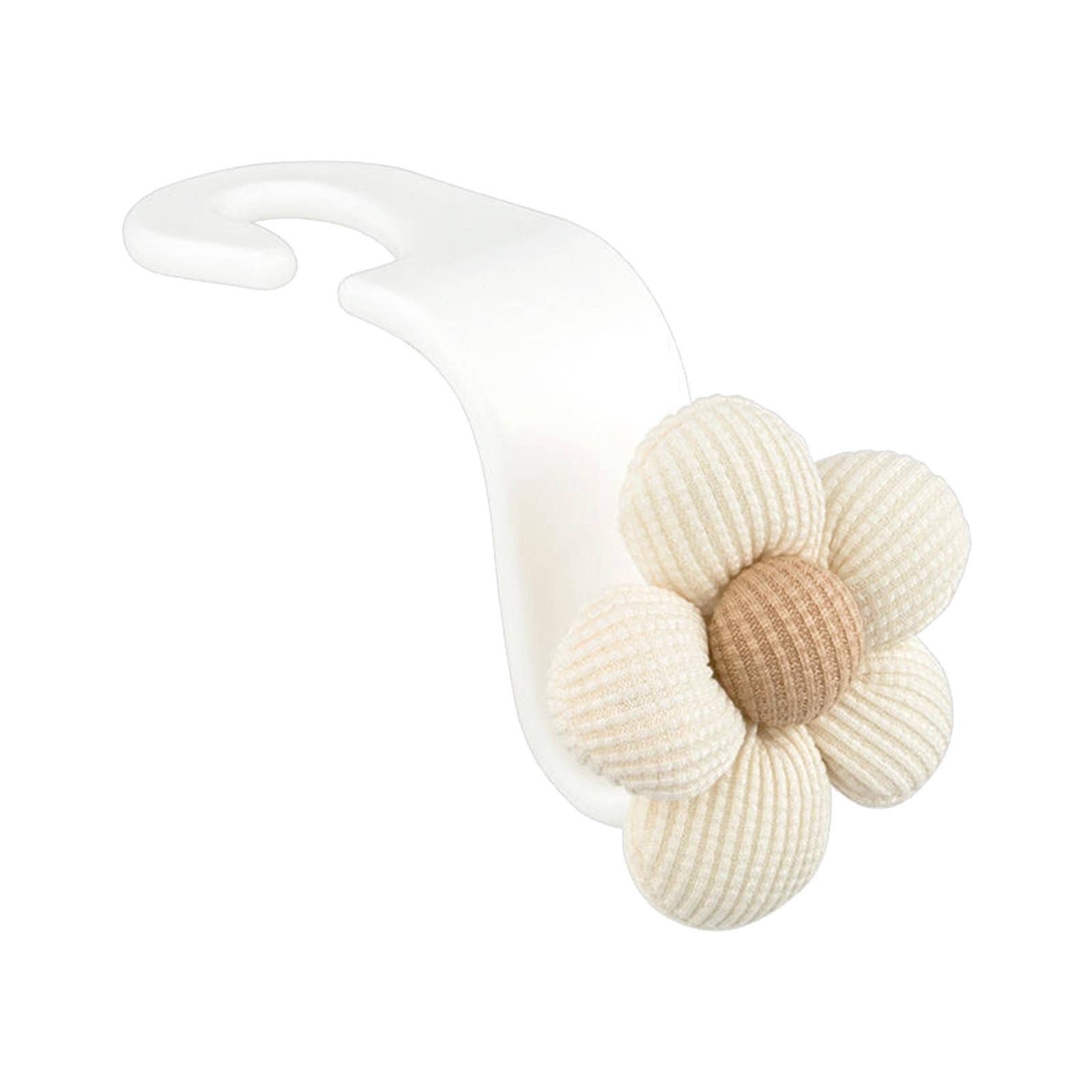 Flower Car Seat Headrest Hook Durable Hanger for Grocery Coat Umbrellas 1pc White