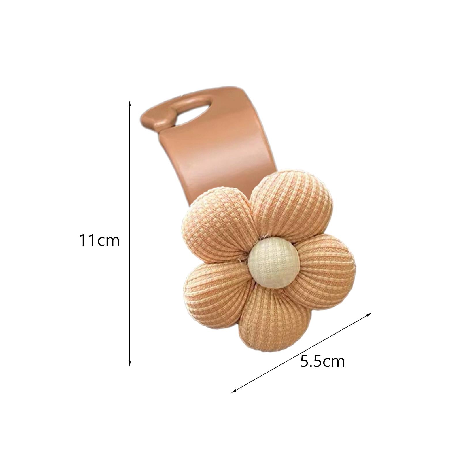 2xFlower Car Seat Headrest Hook Durable Hanger for Grocery Coat Umbrellas 2pcs Brown