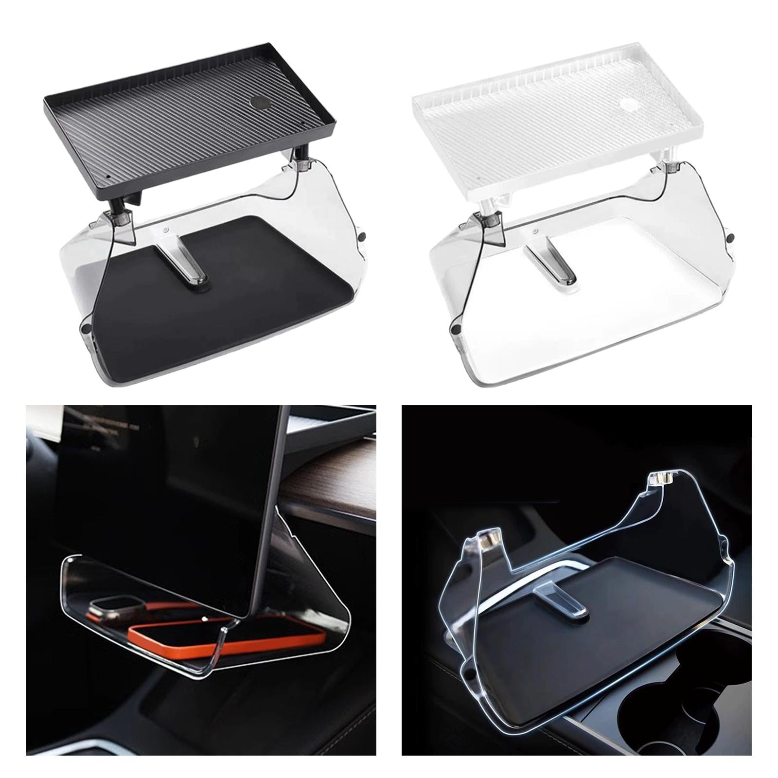 Center Console Organizer Tray behind Screen Shelf for Tesla Model 3 / Y Black