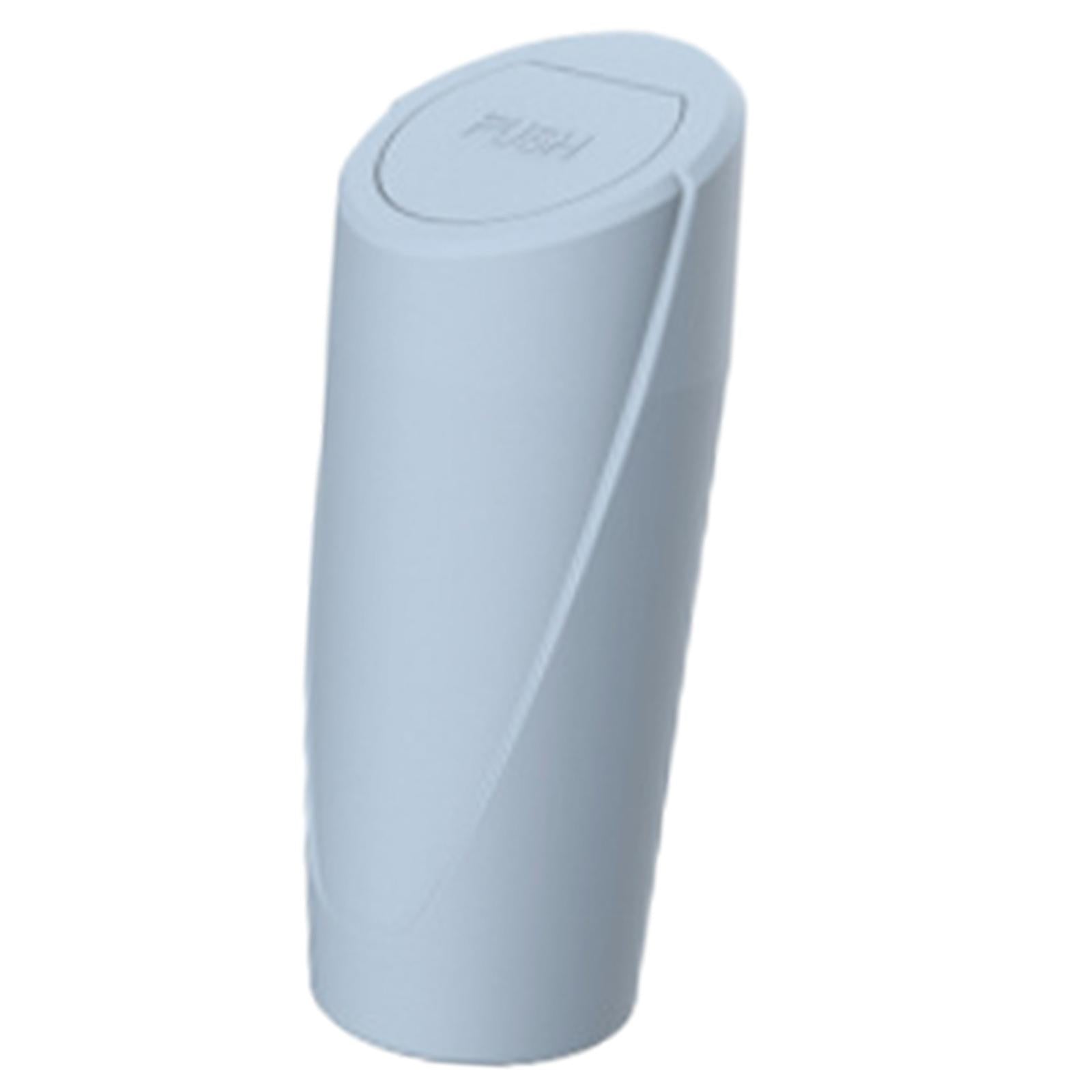 Car Trash Can Cup Holder Easy to Install Vehicle Garbage Bin for Office blue
