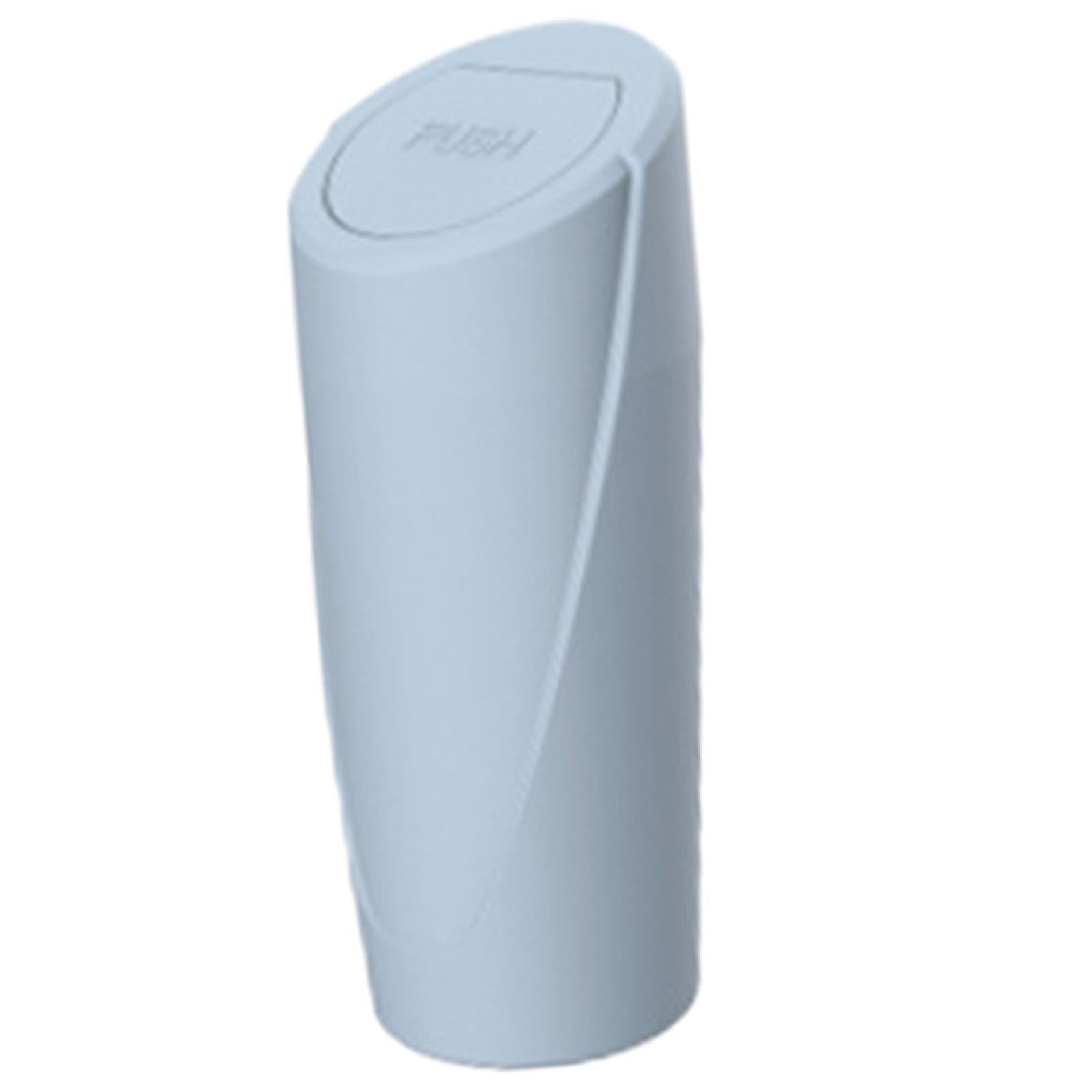 Car Trash Can Cup Holder Easy to Install Vehicle Garbage Bin for Office blue