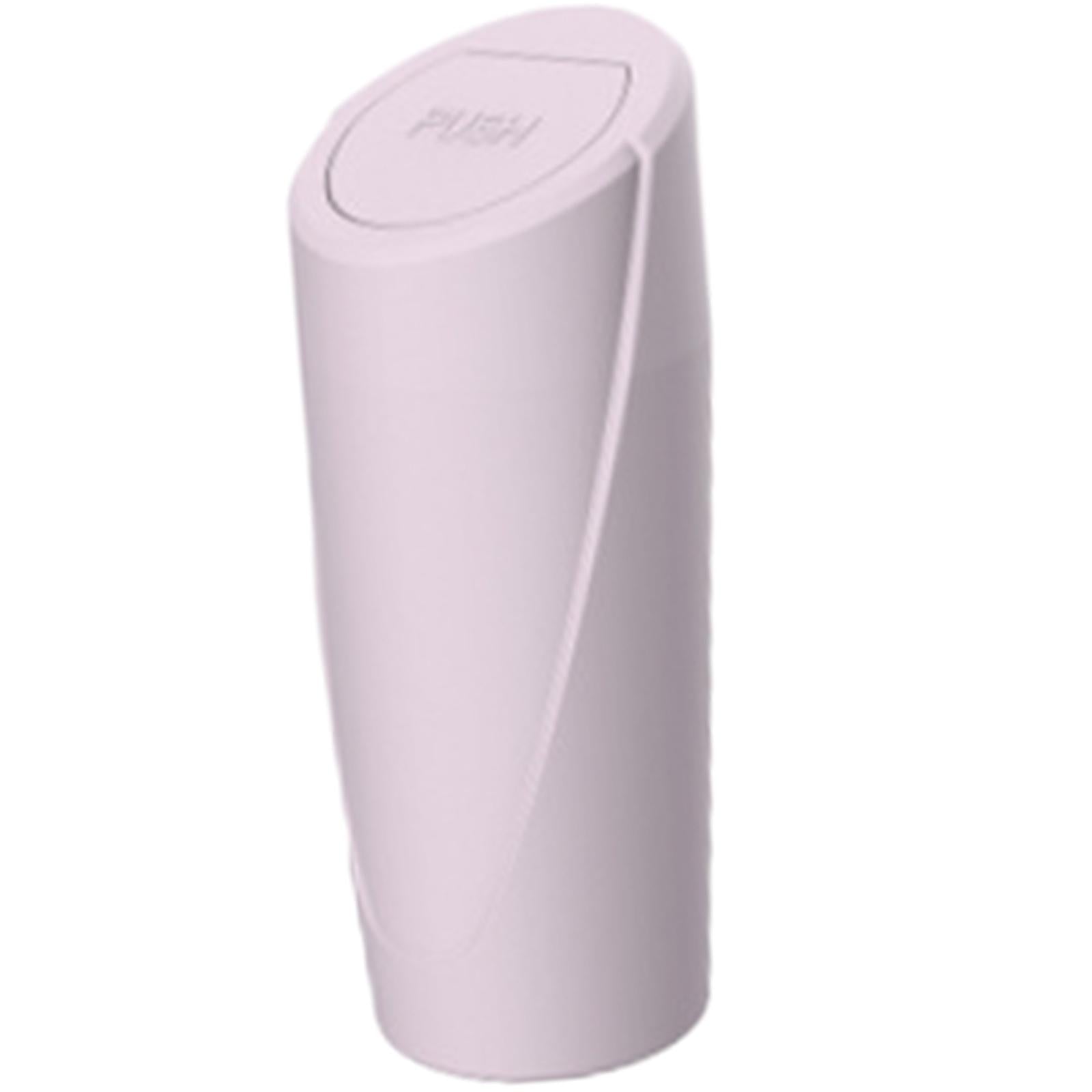 Car Trash Can Cup Holder Easy to Install Vehicle Garbage Bin for Office pink