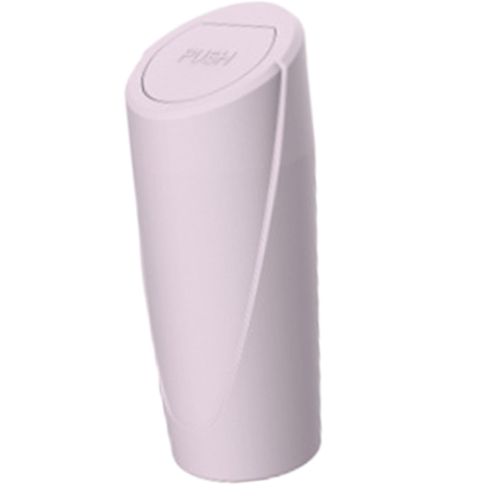 Car Trash Can Cup Holder Easy to Install Vehicle Garbage Bin for Office pink
