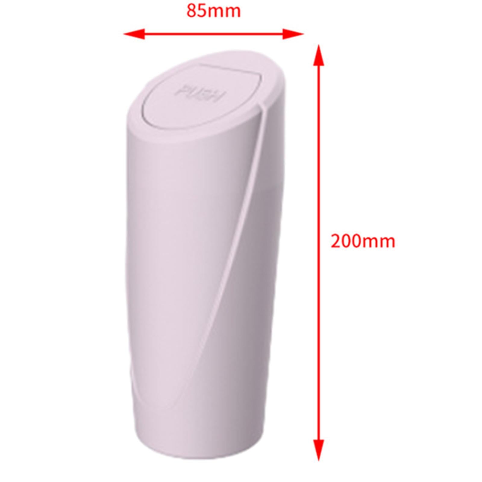 Car Trash Can Cup Holder Easy to Install Vehicle Garbage Bin for Office pink
