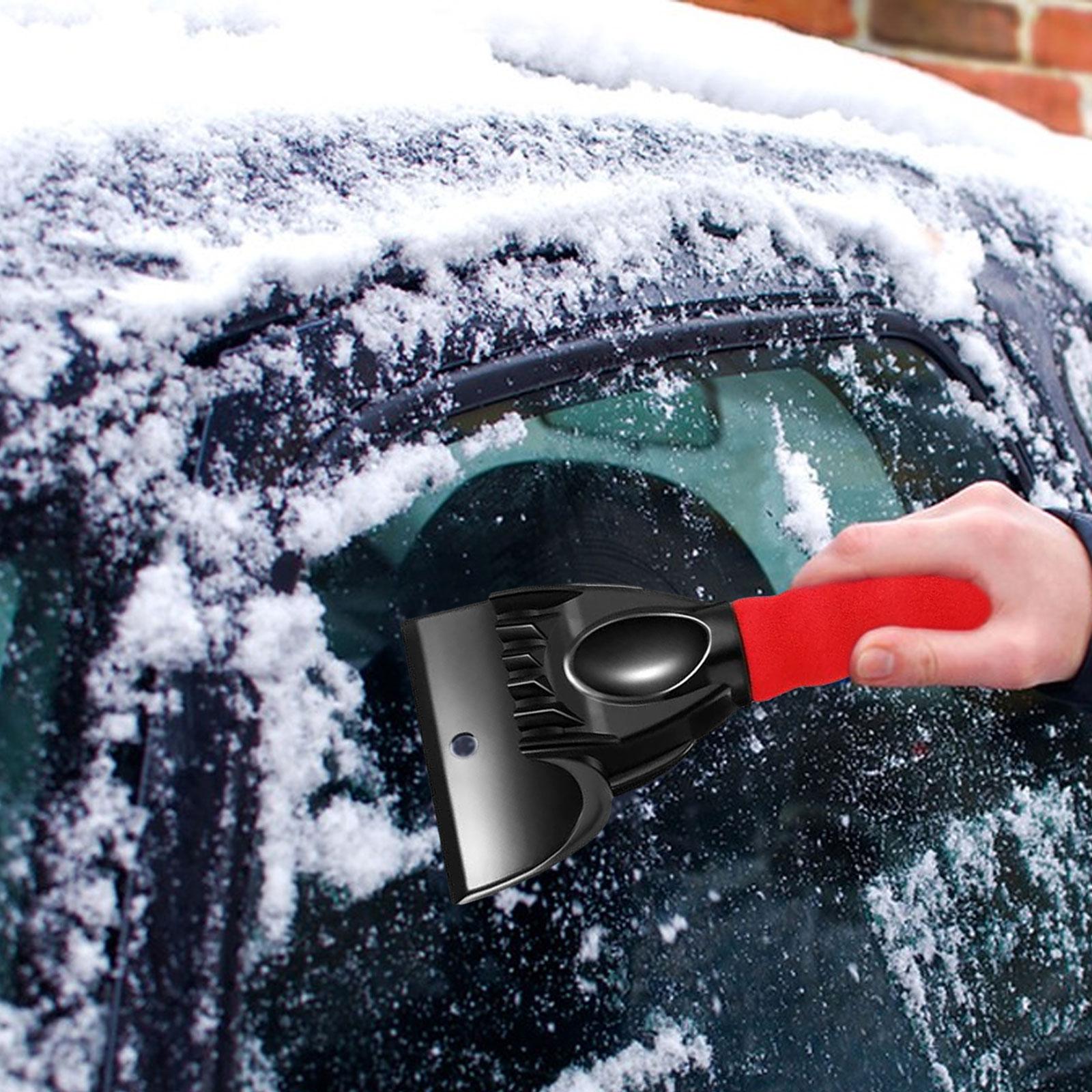 Car Windshield Window Snow Ice Scraper Snow Remover for Car SUV Red