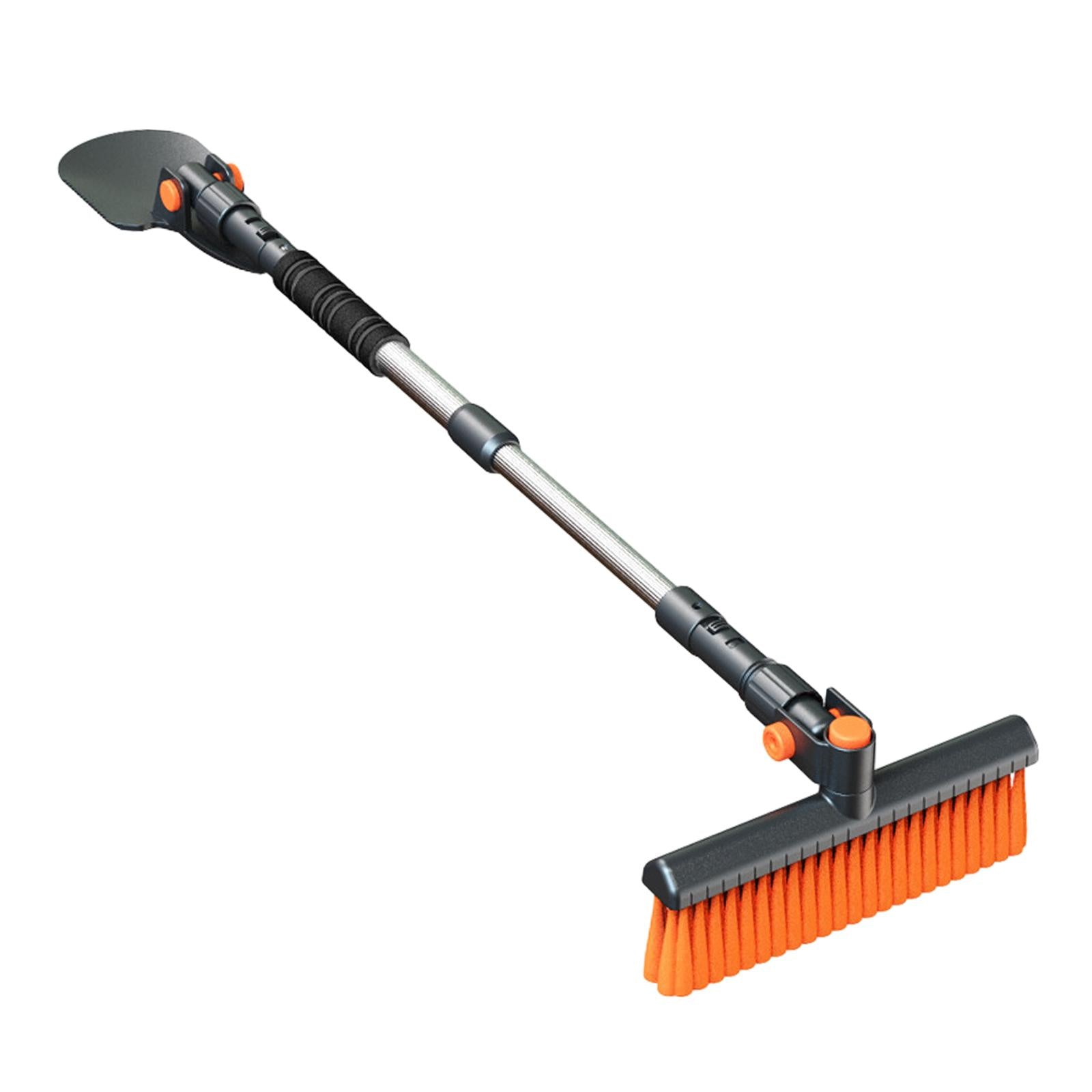 Ice Scraper Snow Brush Rotatable Portable for Automobiles Vehicles Cars Black