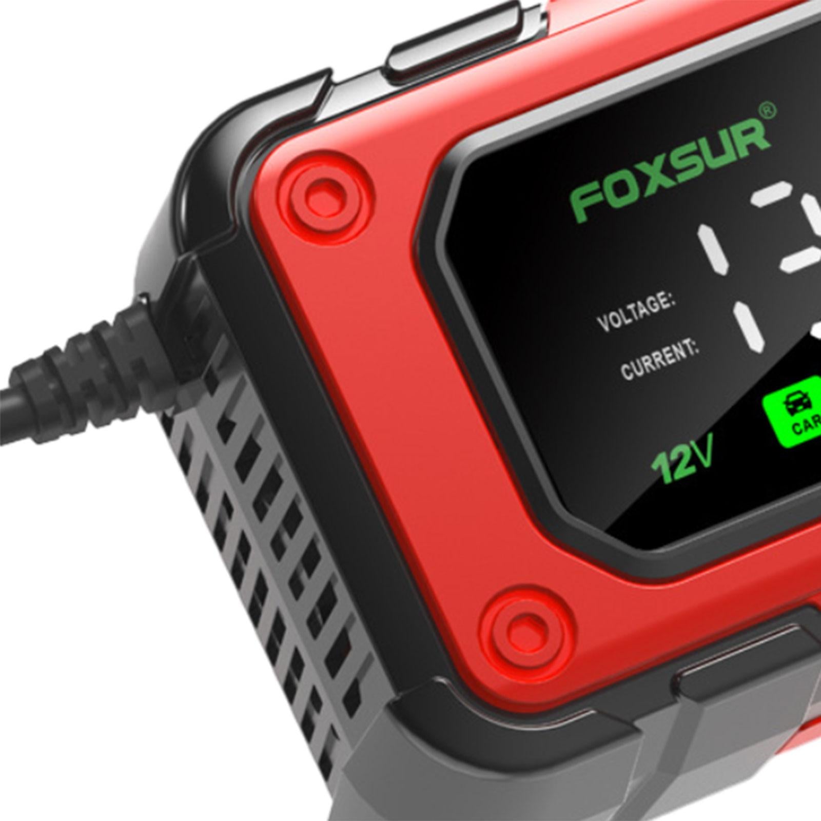 Smart Car Battery Charger Large Screen Colors Smart Battery Trickle Charger red
