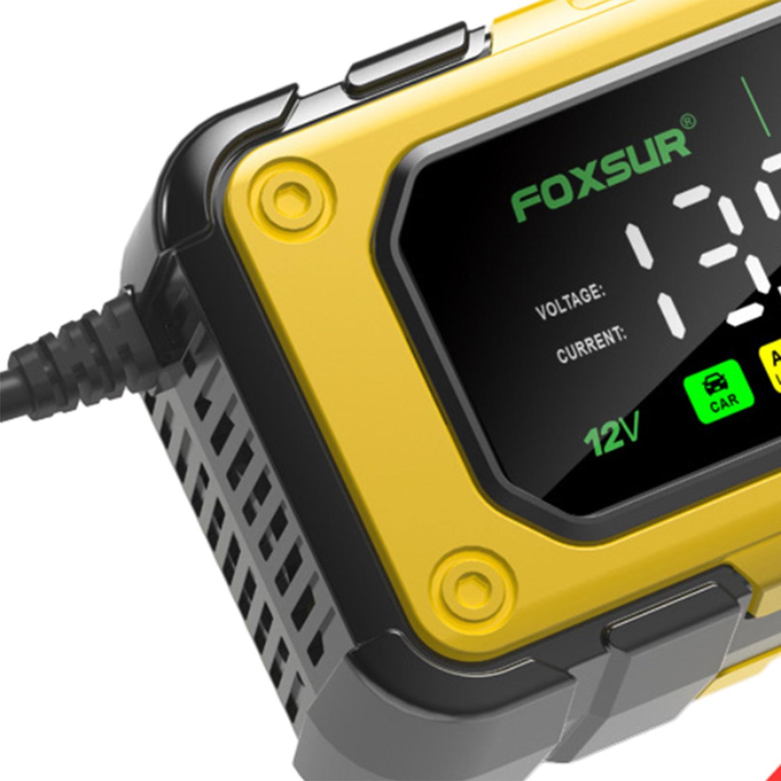 Smart Car Battery Charger Large Screen Colors Smart Battery Trickle Charger yellow