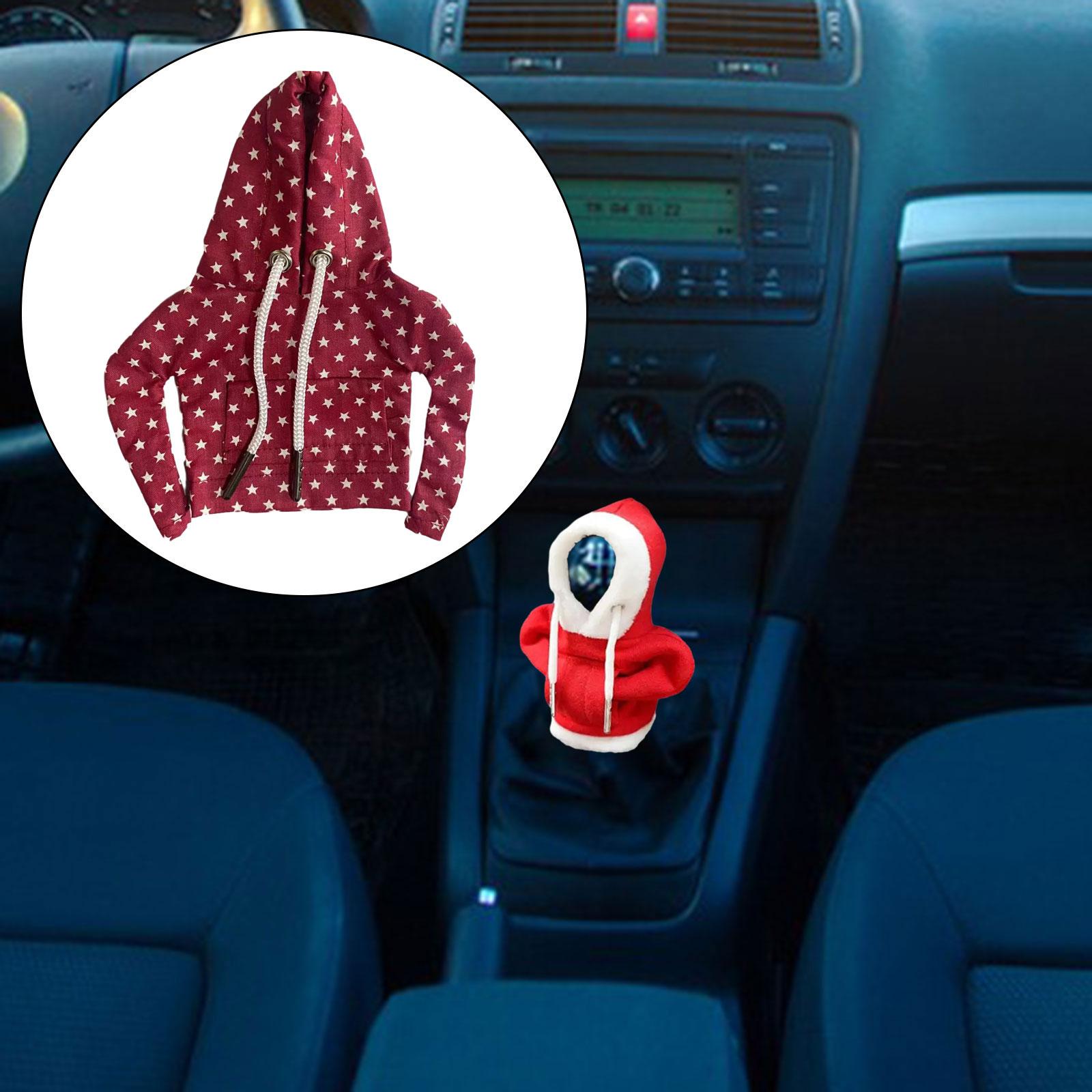 Car Shifter Knob Cover Soft Gear Shifter Hoodie Cover for Car Women Green