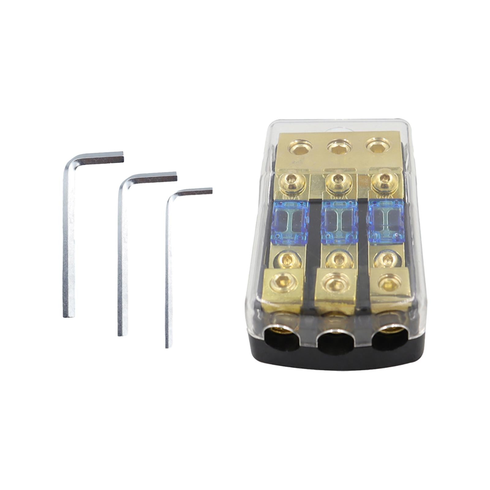 3 Way Fuse Holder Fuse Distribution Block for Boat Auto Boat Stereo Amp