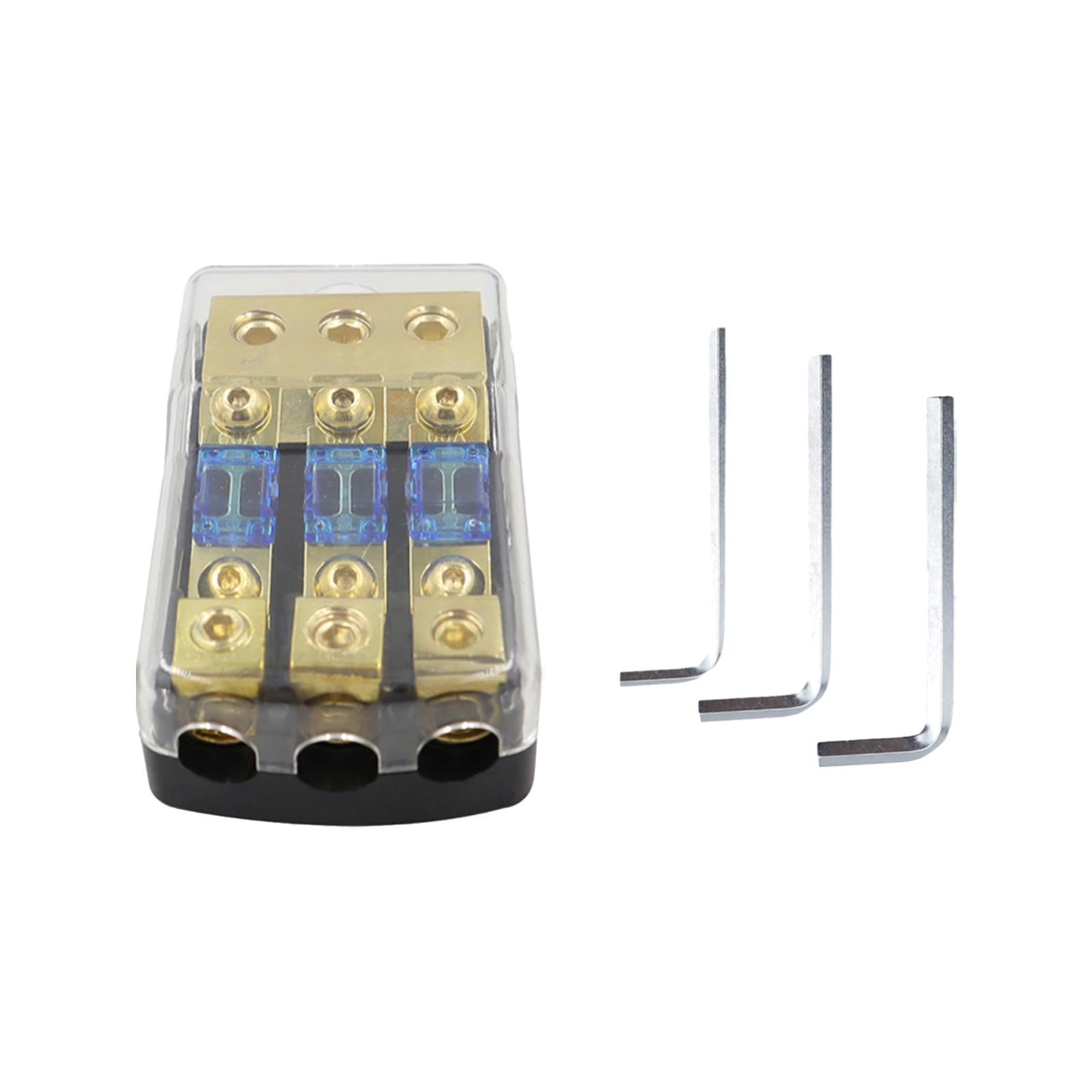 3 Way Fuse Holder Fuse Distribution Block for Boat Auto Boat Stereo Amp