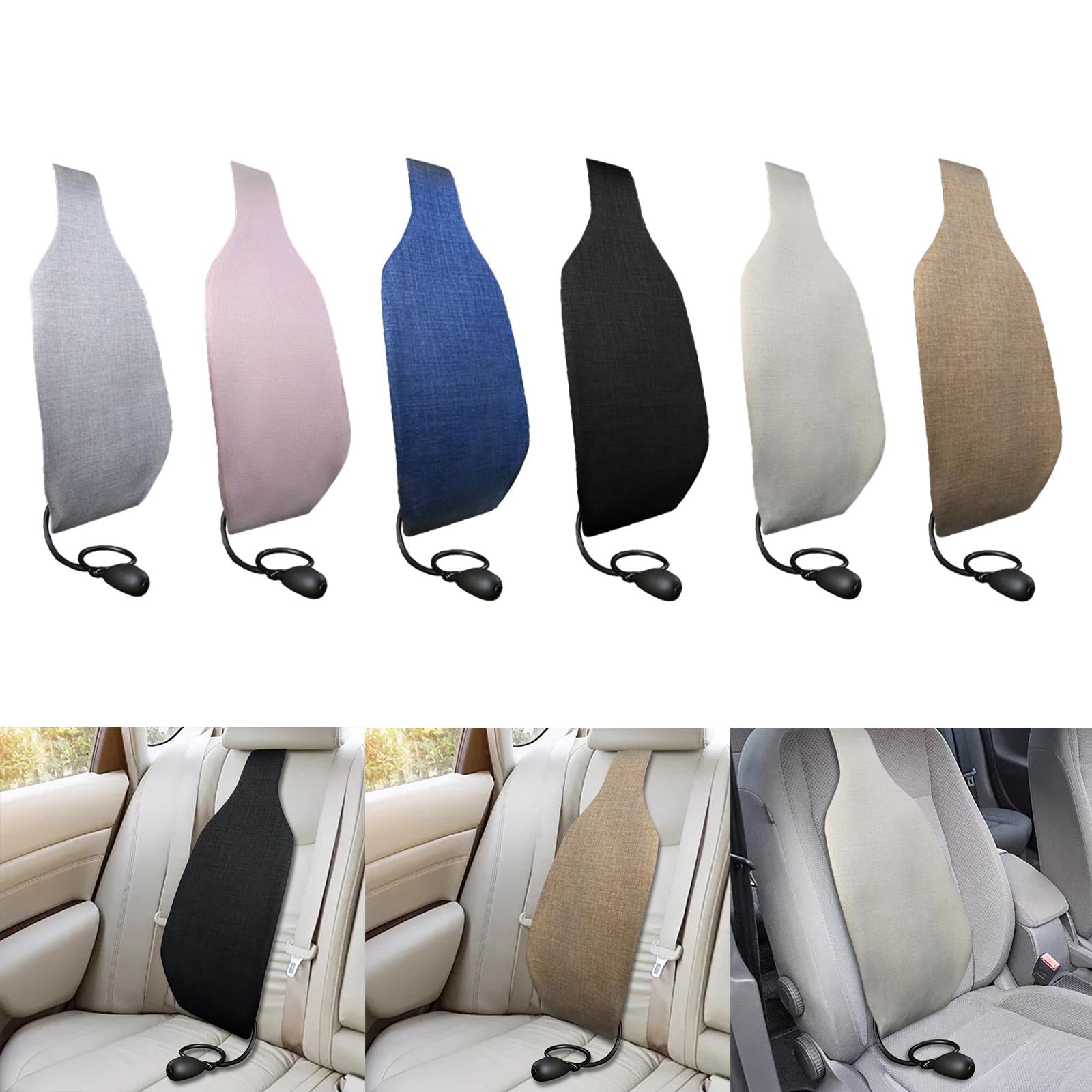 Inflatable Support Pillow Back Cushion for Long Sitting Computer grey