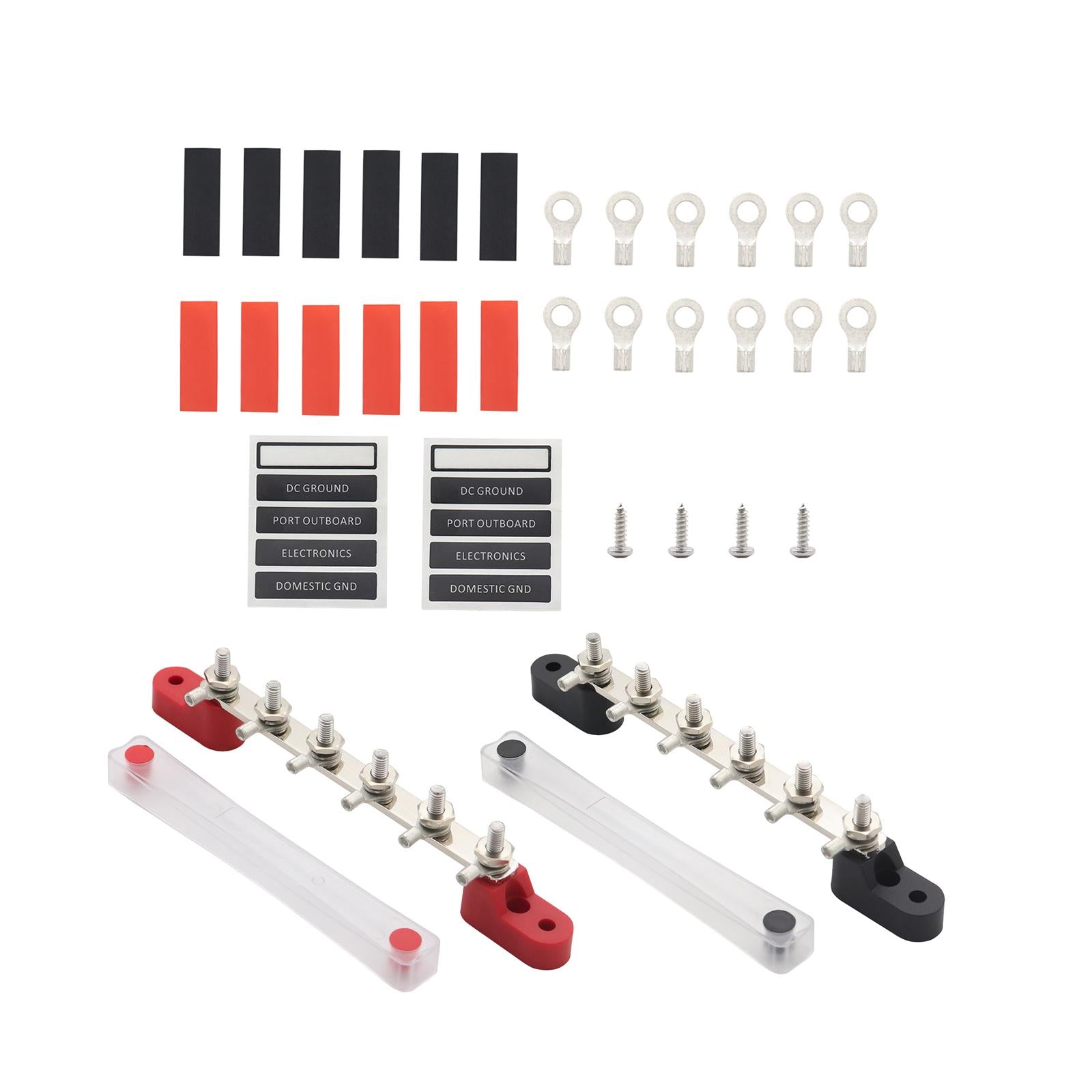 2x Power Distribution Block Bus Bar for Marine Use Automotive Car Audio 6P