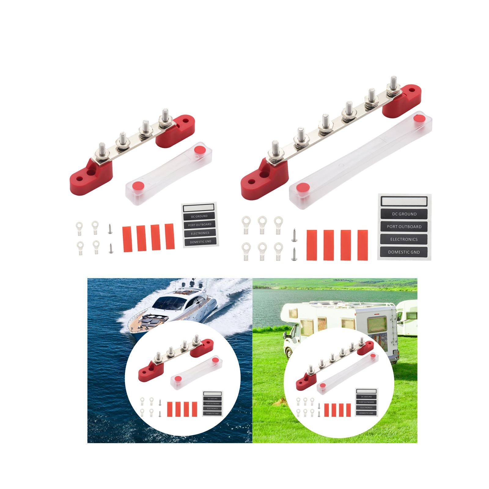 Power Distribution Terminal Block for Car Audio Solar Wiring Automotive 4P
