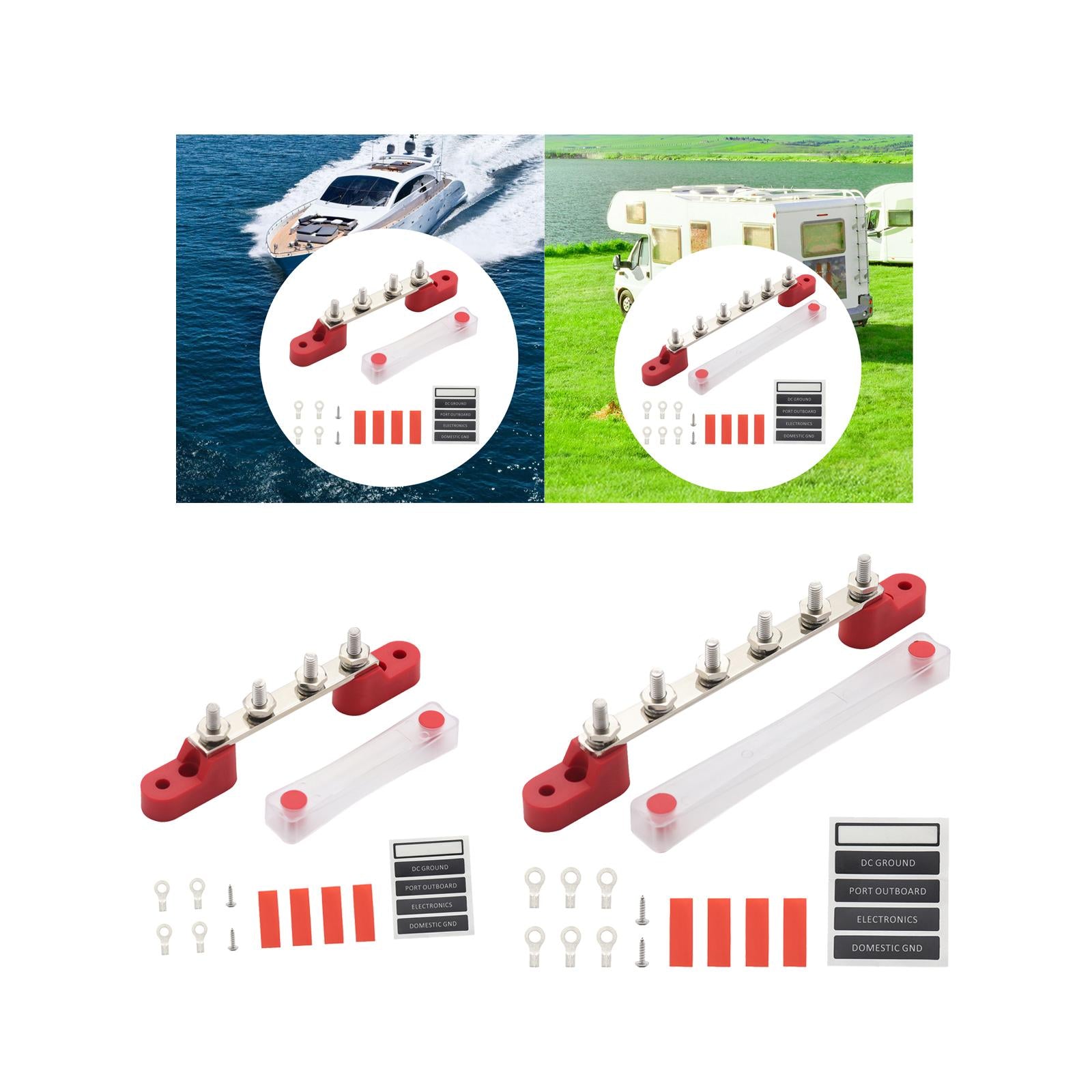 Power Distribution Terminal Block for Car Audio Solar Wiring Automotive 4P