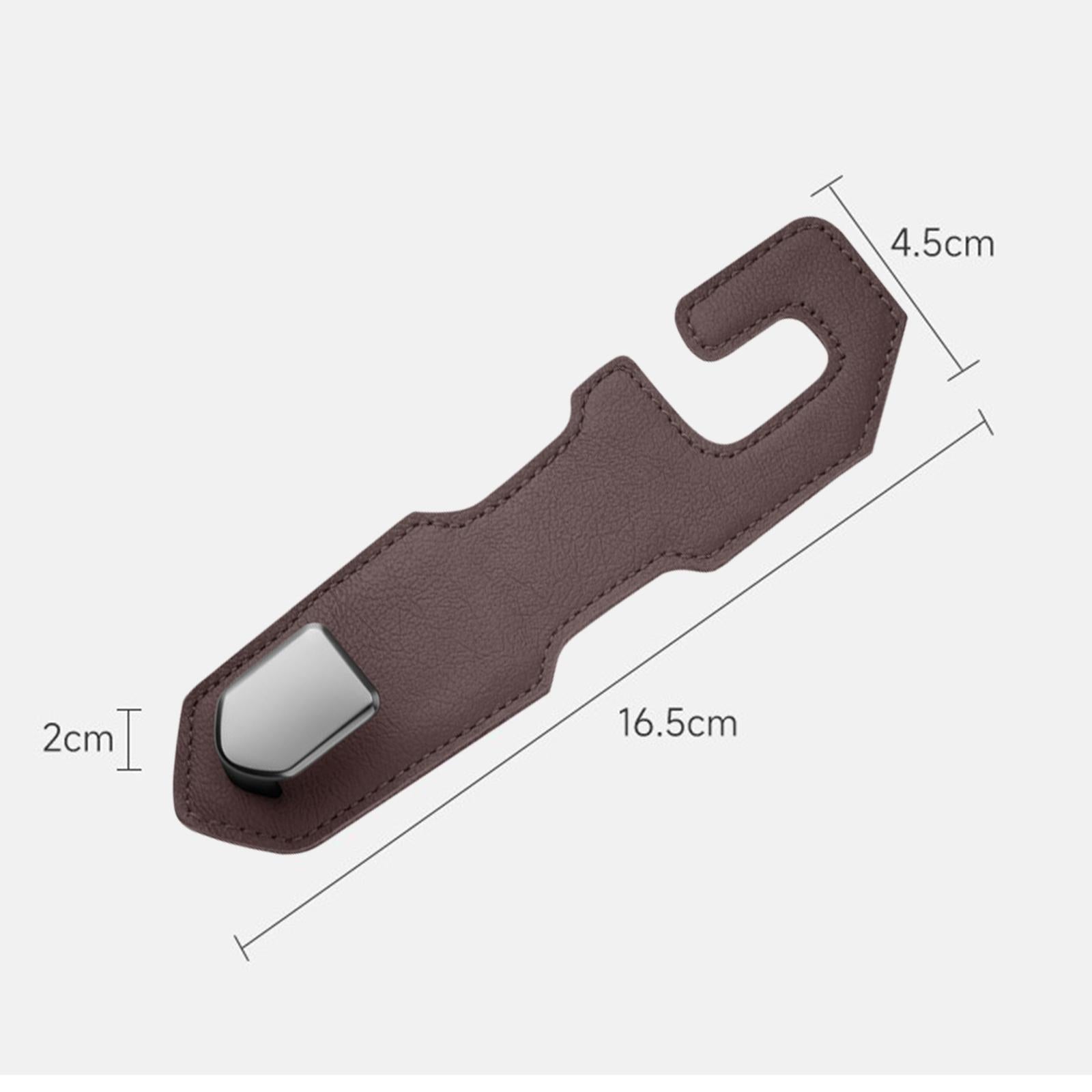 Car Seat Headrest Hook Durable Storage Organizer for Bag Coat Umbrellas Brown