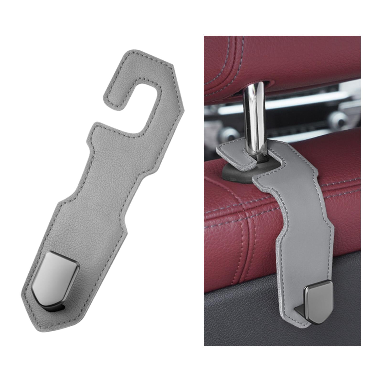 Car Seat Headrest Hook Durable Storage Organizer for Bag Coat Umbrellas Gray