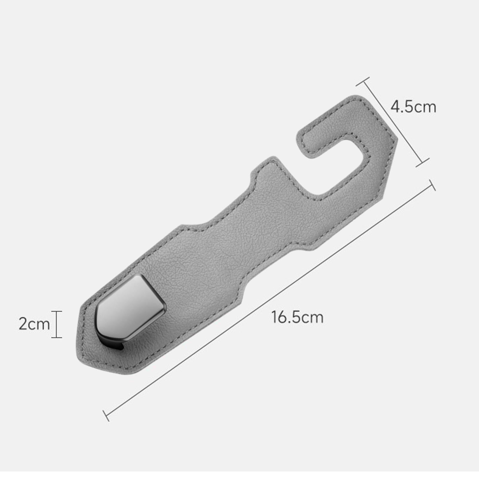 Car Seat Headrest Hook Durable Storage Organizer for Bag Coat Umbrellas Gray