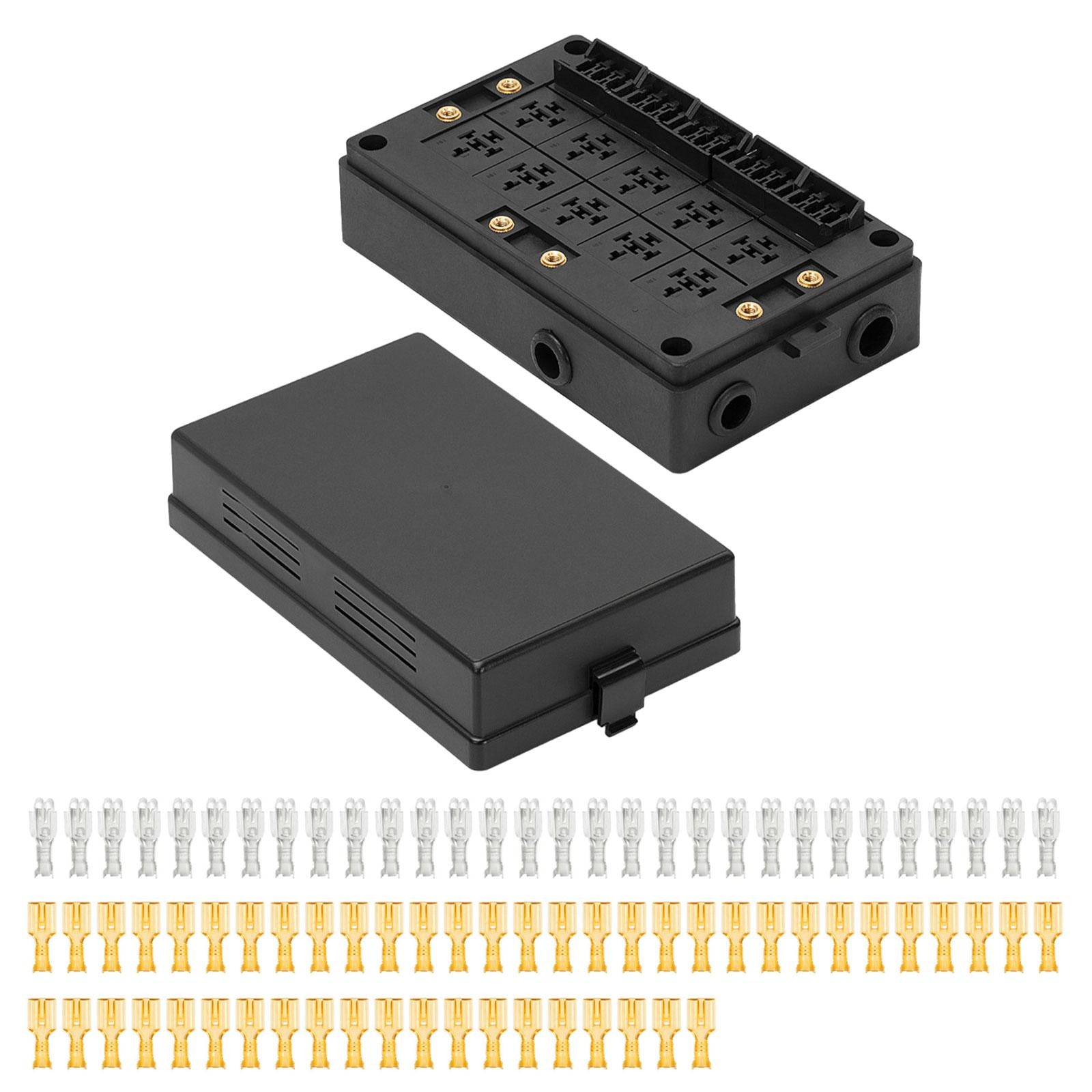 Fuse Relay Box Professional Fuse Block Relay Holder for Marine Cars