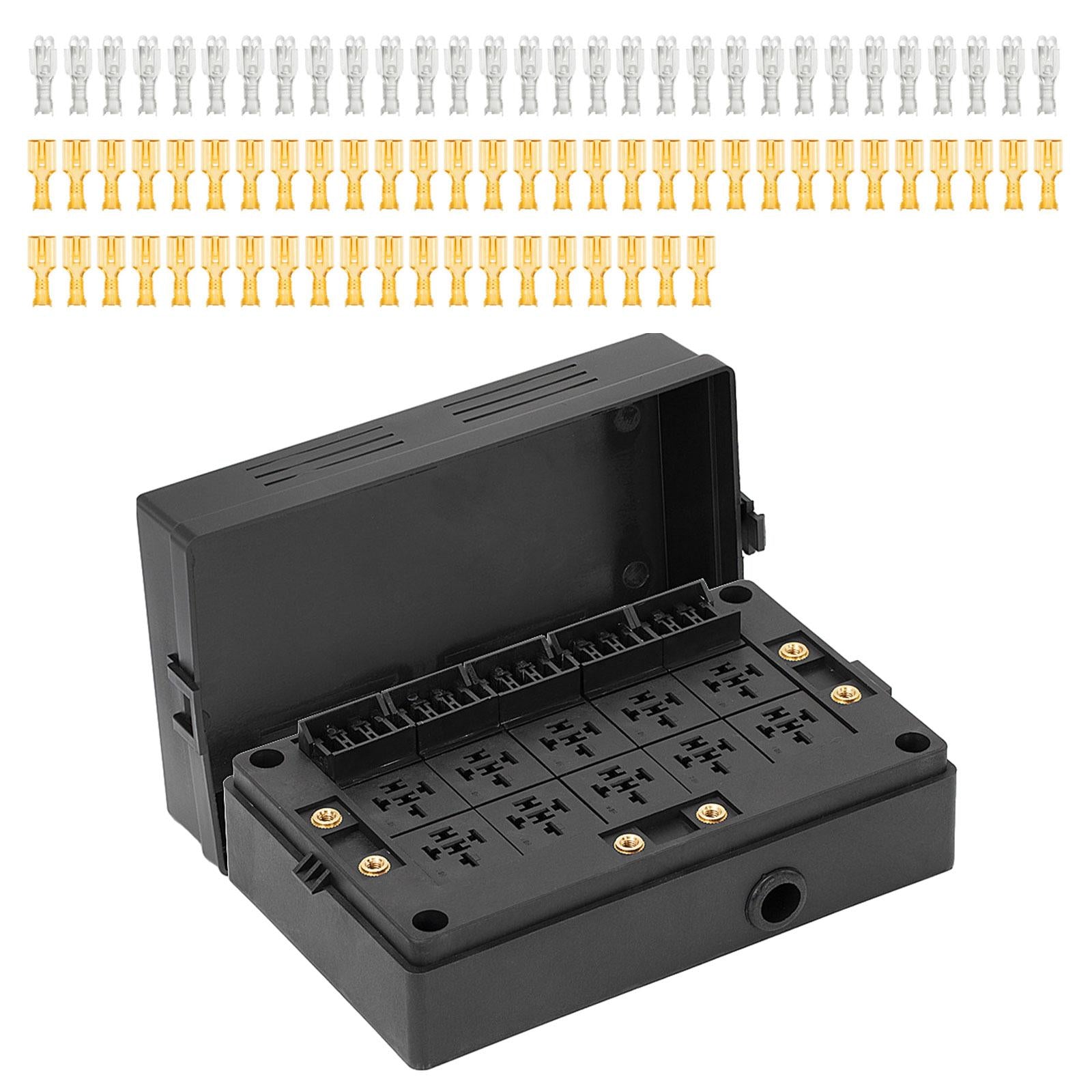 Fuse Relay Box Professional Fuse Block Relay Holder for Marine Cars