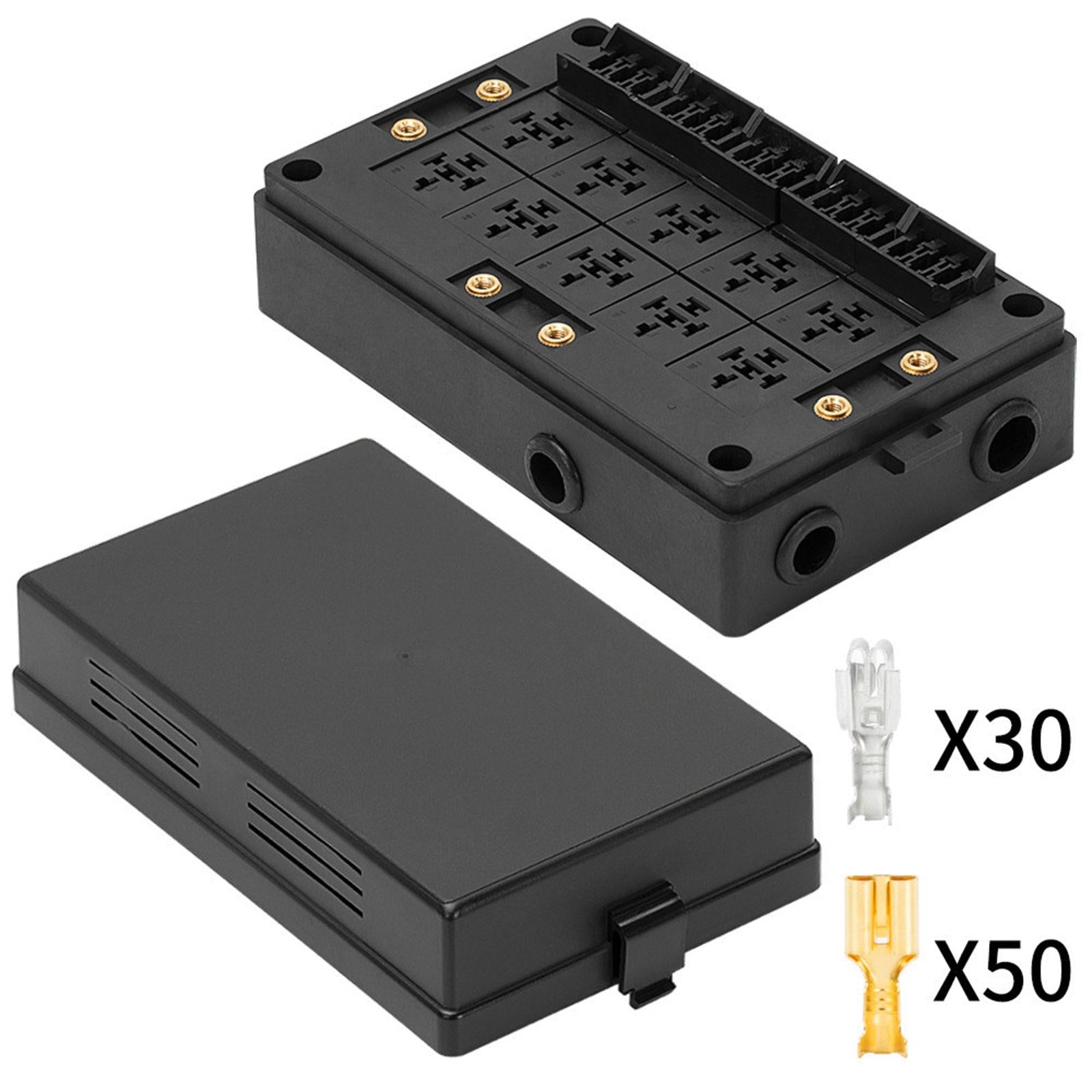 Fuse Relay Box Professional Fuse Block Relay Holder for Marine Cars