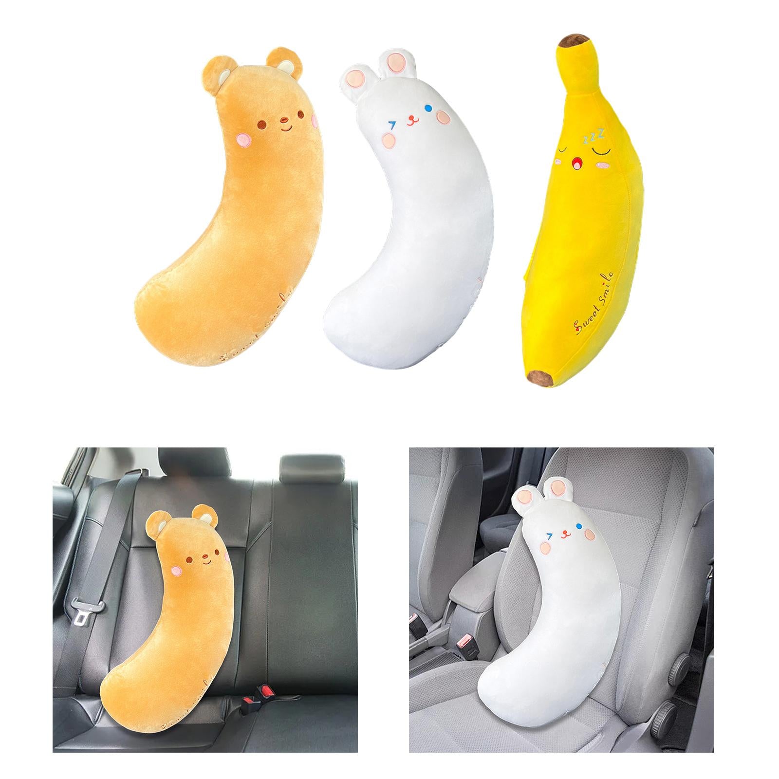 Car Seat Belt Cover Pillow for Kids Plush Shoulder Pad Safety Belt Protector brown bear