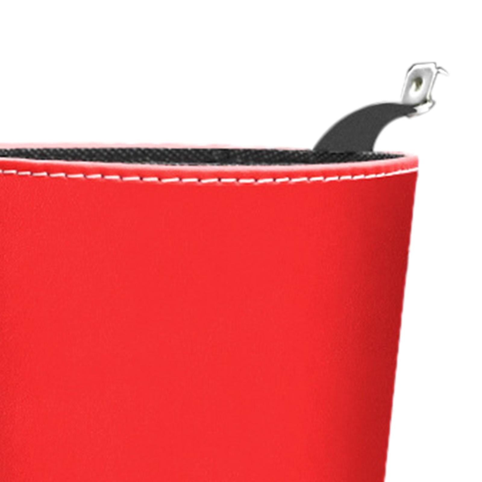 Car Trash Bin Can Durable Car Interior Accessory Multifunctional Organizer Red
