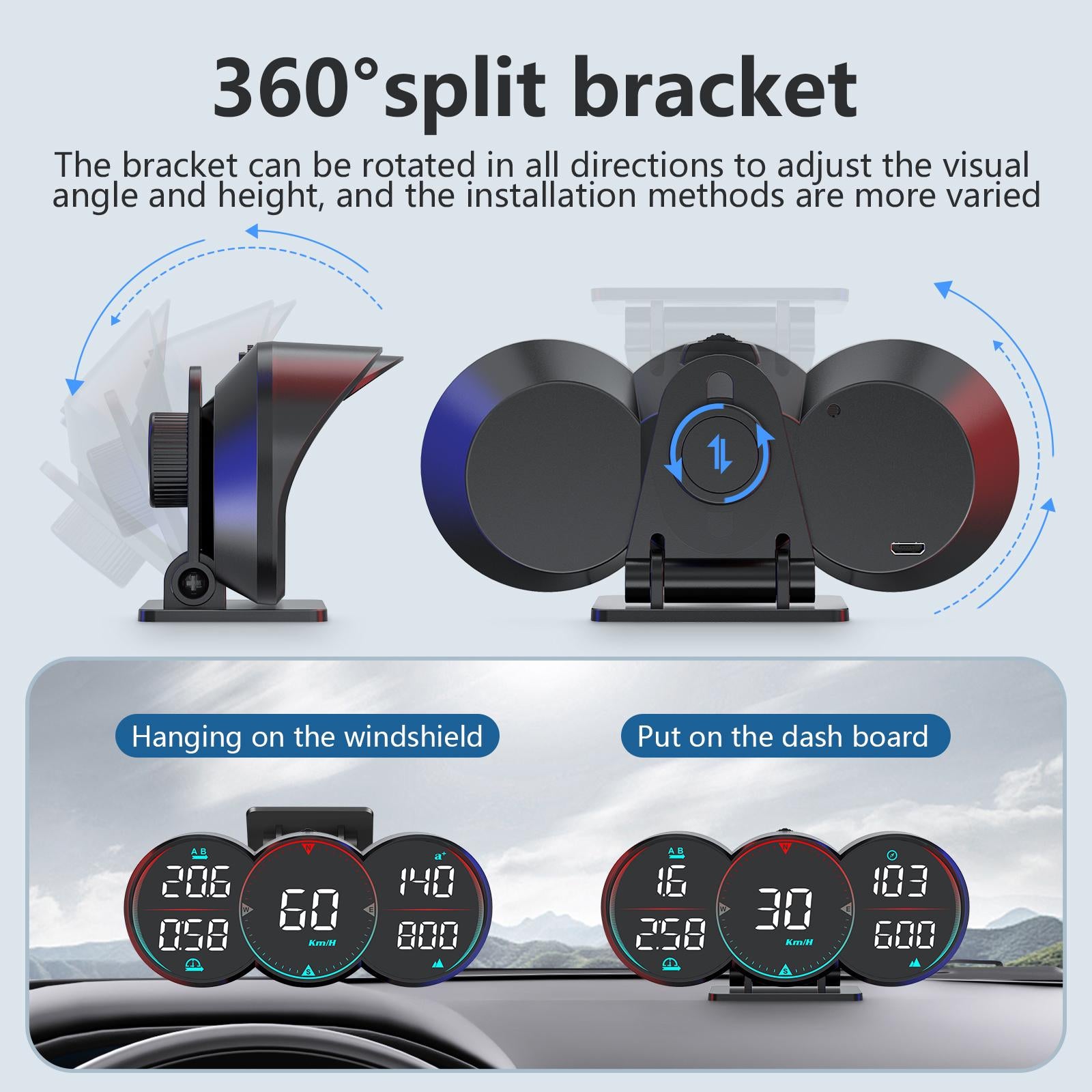 G17 GPS HUD Digital GPS Speedometer for Car for Travel Replacement Auto