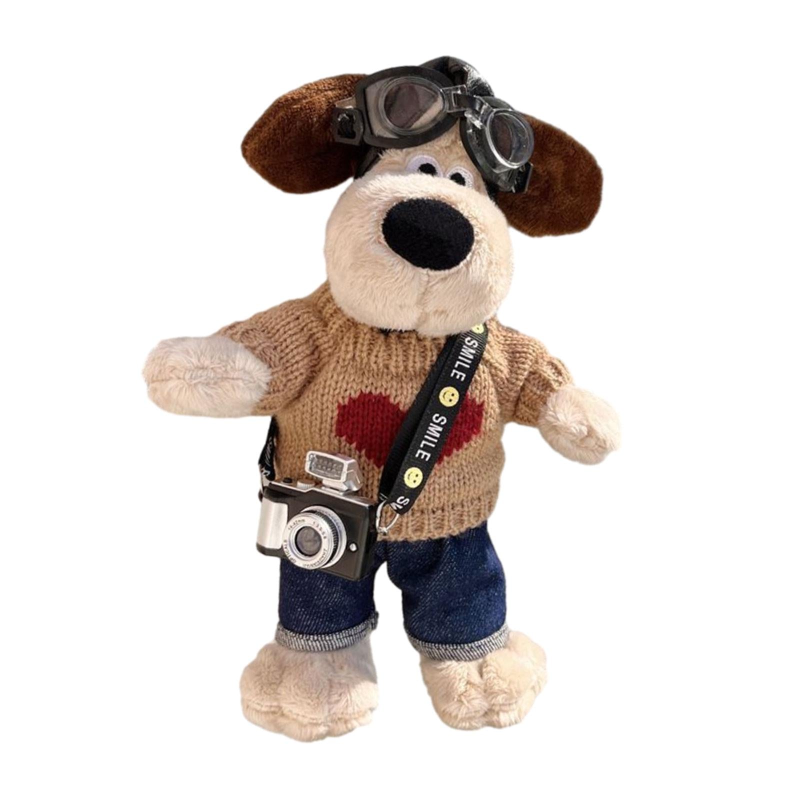 Cartoon Easy Installation Decorative Soft Gift Car Exterior Decoration Doll brown dog