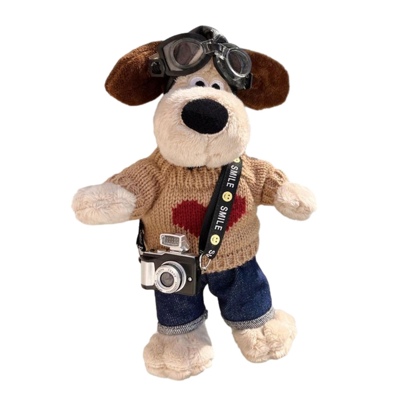 Cartoon Easy Installation Decorative Soft Gift Car Exterior Decoration Doll brown dog