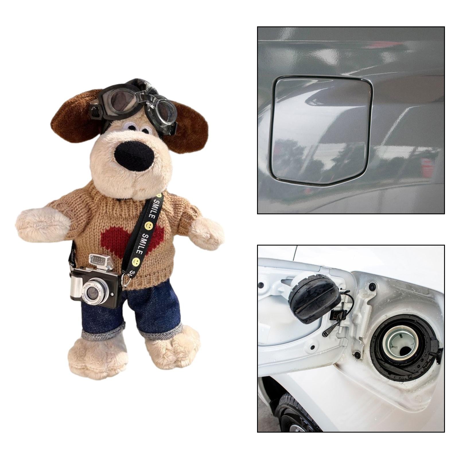 Cartoon Easy Installation Decorative Soft Gift Car Exterior Decoration Doll brown dog