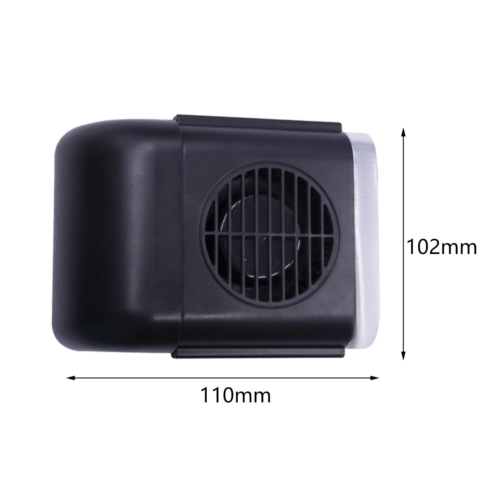 Car Seat Cooling Fan Blow Cold Air Space Saving Portable Car Seat Back Fan Black