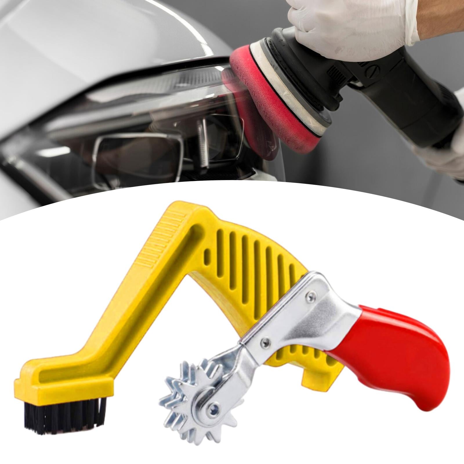 2Pcs Polishing Pad Cleaning Tools Easy to Use Buffing Pad Cleaning Spur Tool Yellow