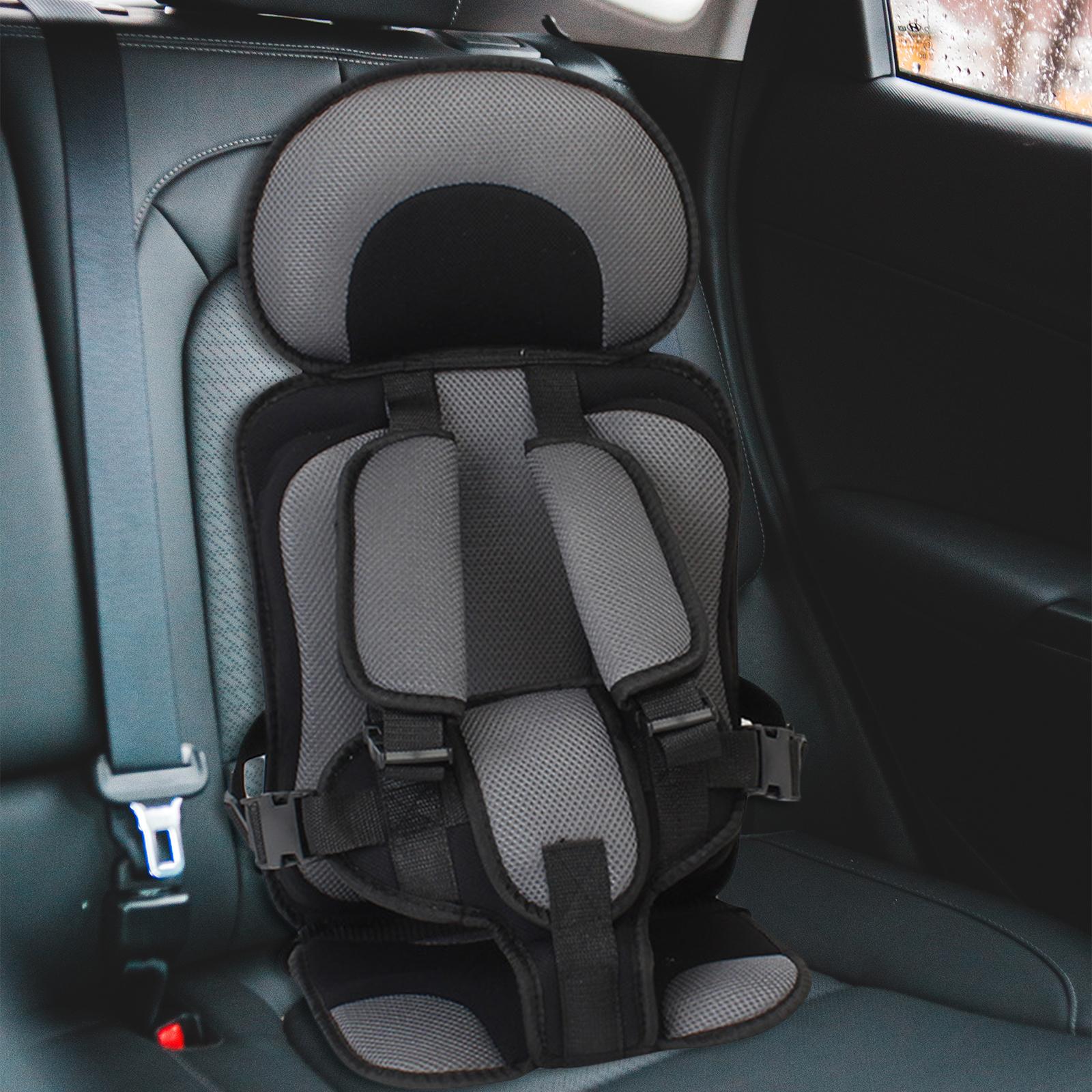 Baby Car Seat Cushion Support Travel Harness Seat Children Car Cushions Gray and Black