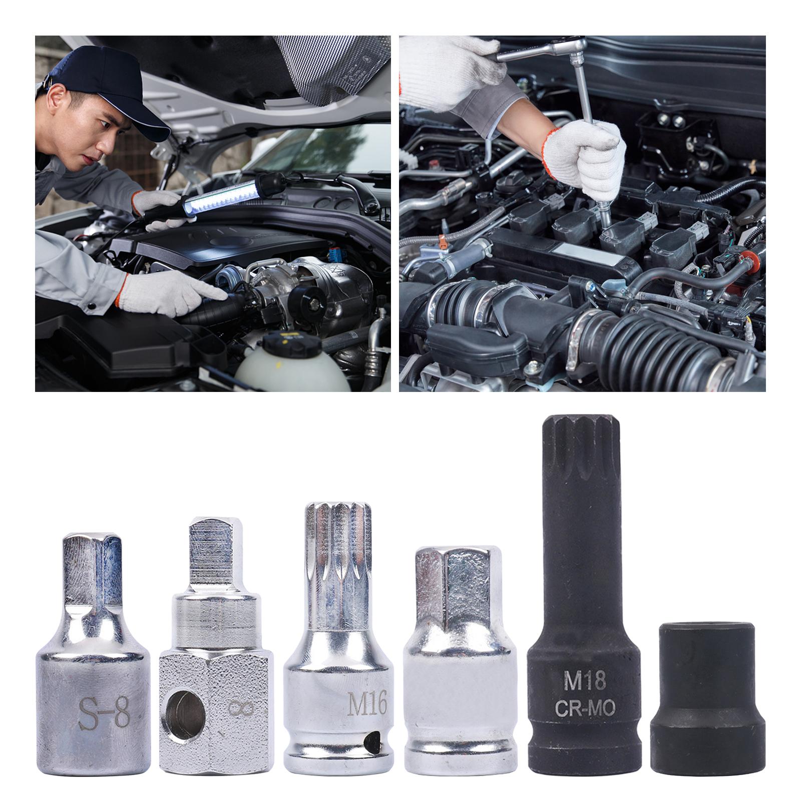 2xOil Drain Plug Screw Reusable Stainless Steel Engine Oil Pan Protection Plug 8mm short