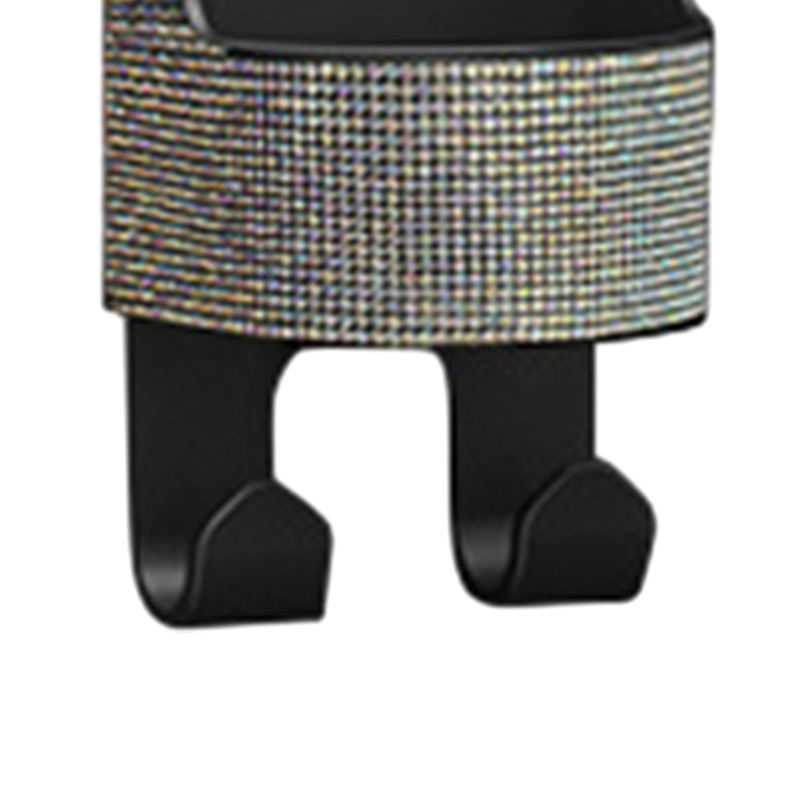 Car Seat Back Hook Cup Holder Seat Back Organizer Box for Bottle Snacks Colorful Rhinestones