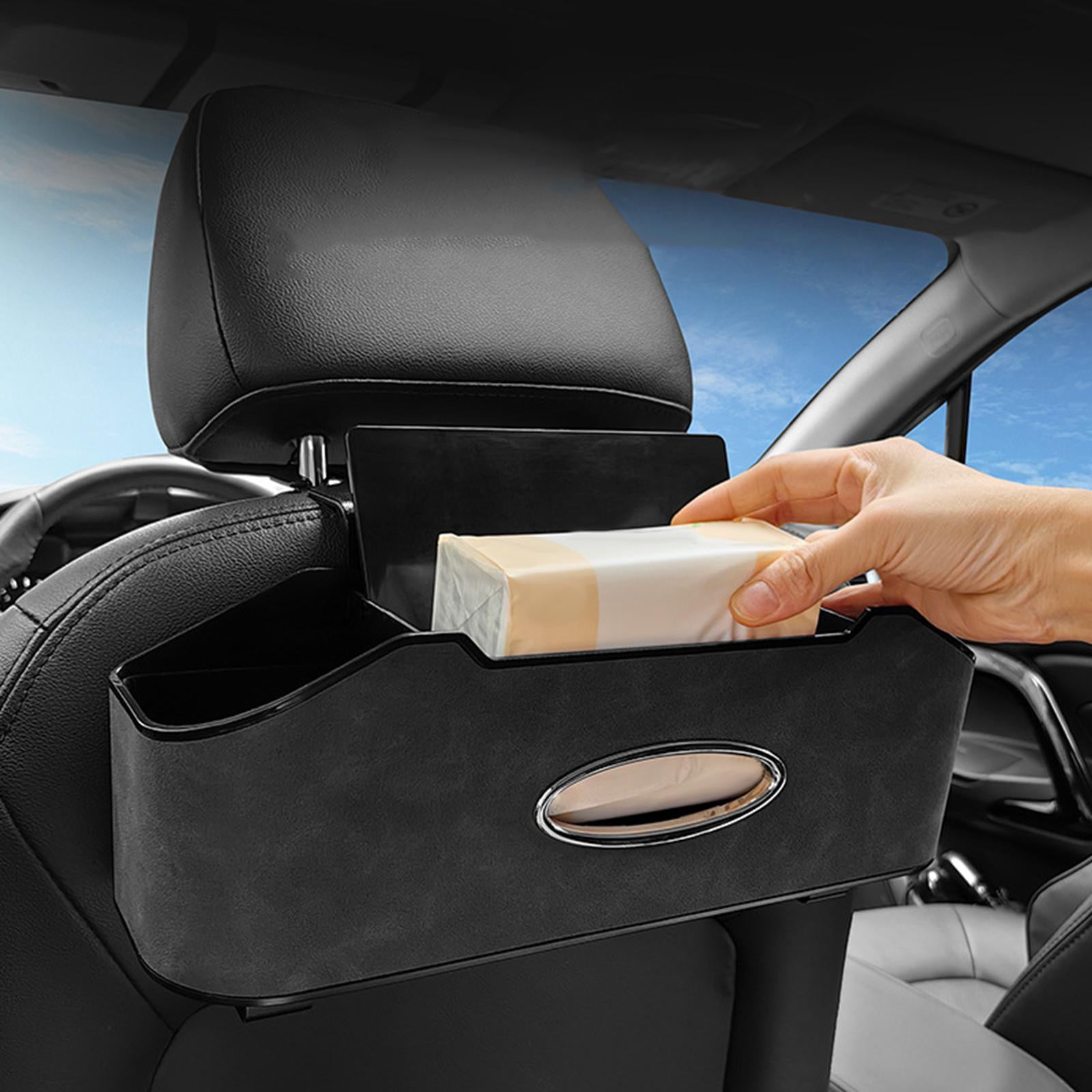 Car Back Seat Headrest Hanging Storage Box Car Travel Accessories Cup Holder