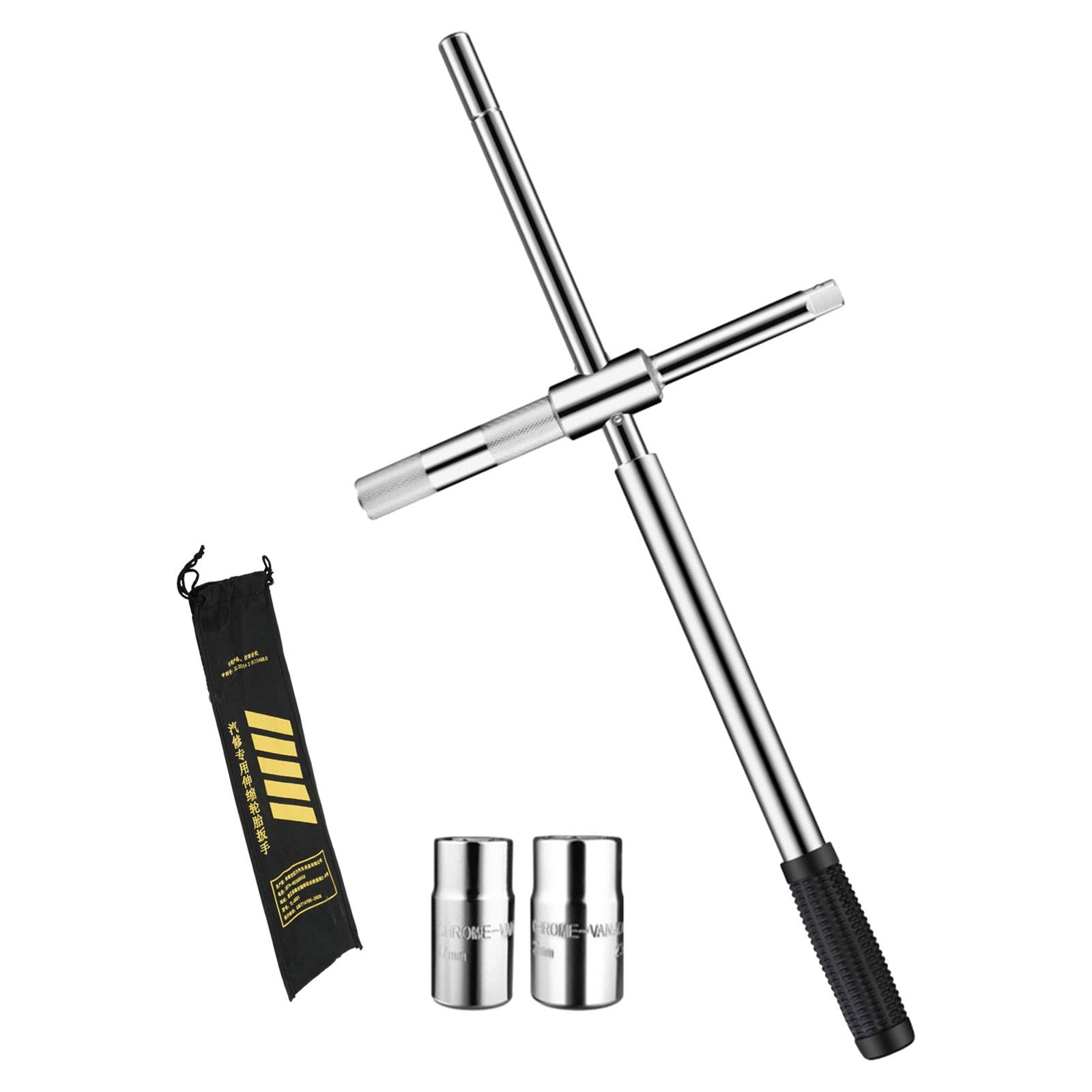 Extended Lug Wrench Telescopic Wheel Brace Lug Nut Wrench for Truck Van