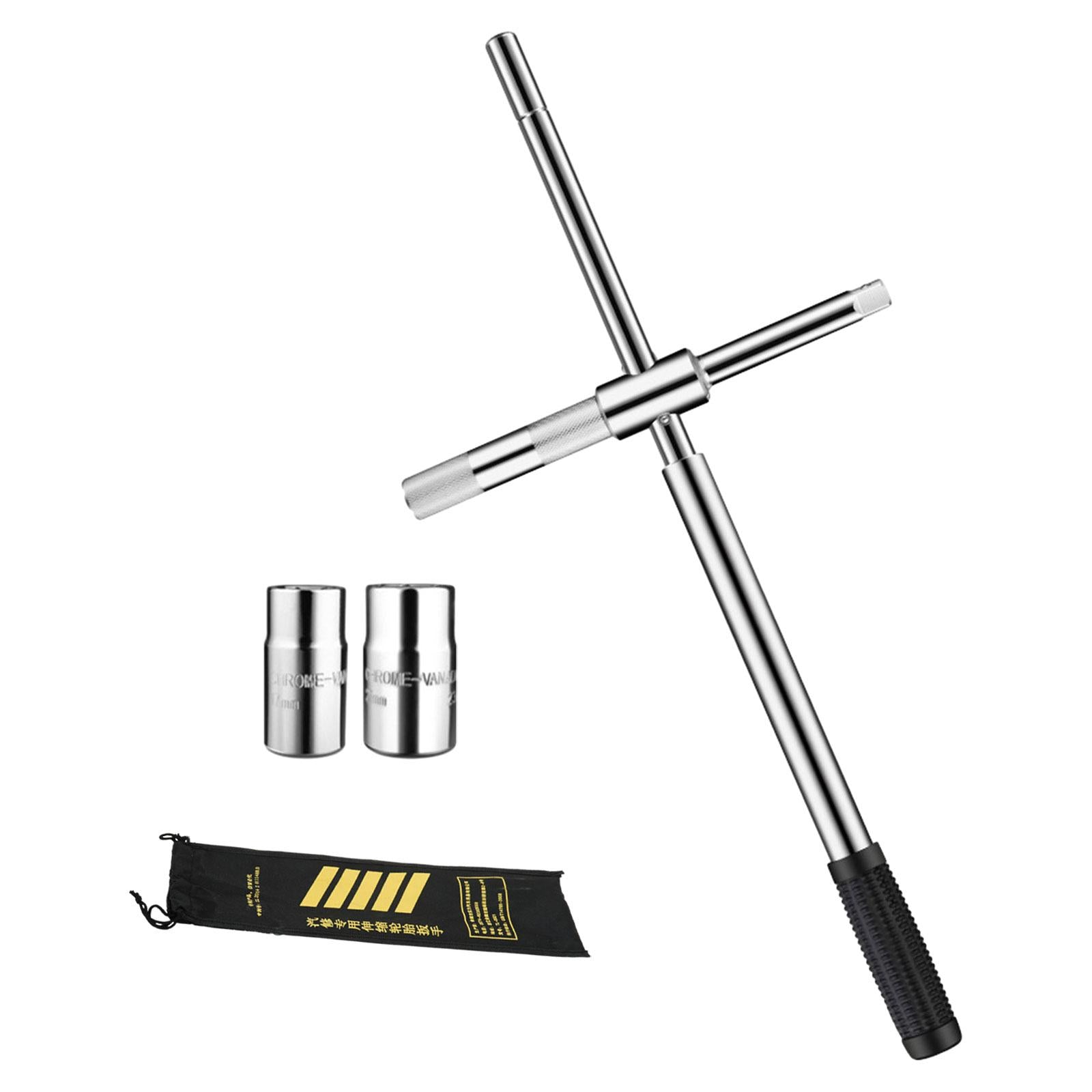 Extended Lug Wrench Telescopic Wheel Brace Lug Nut Wrench for Truck Van