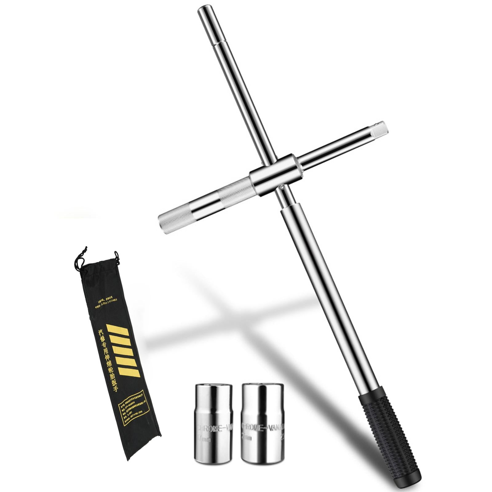 Extended Lug Wrench Telescopic Wheel Brace Lug Nut Wrench for Truck Van