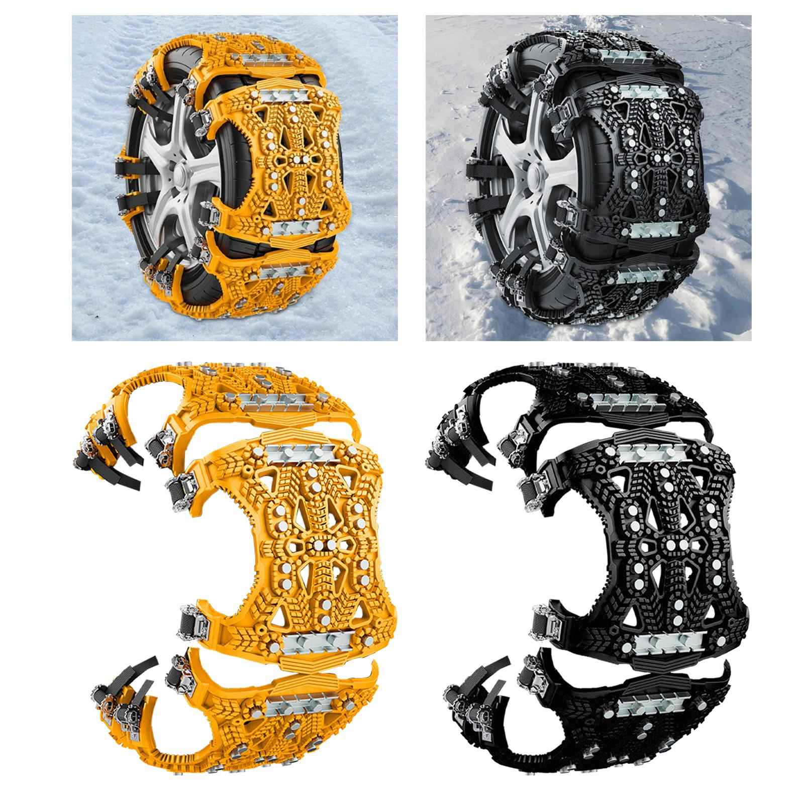 Car Tyres Anti Slip Snow Chain Anti Skid for Downhill Survival Traction Yellow