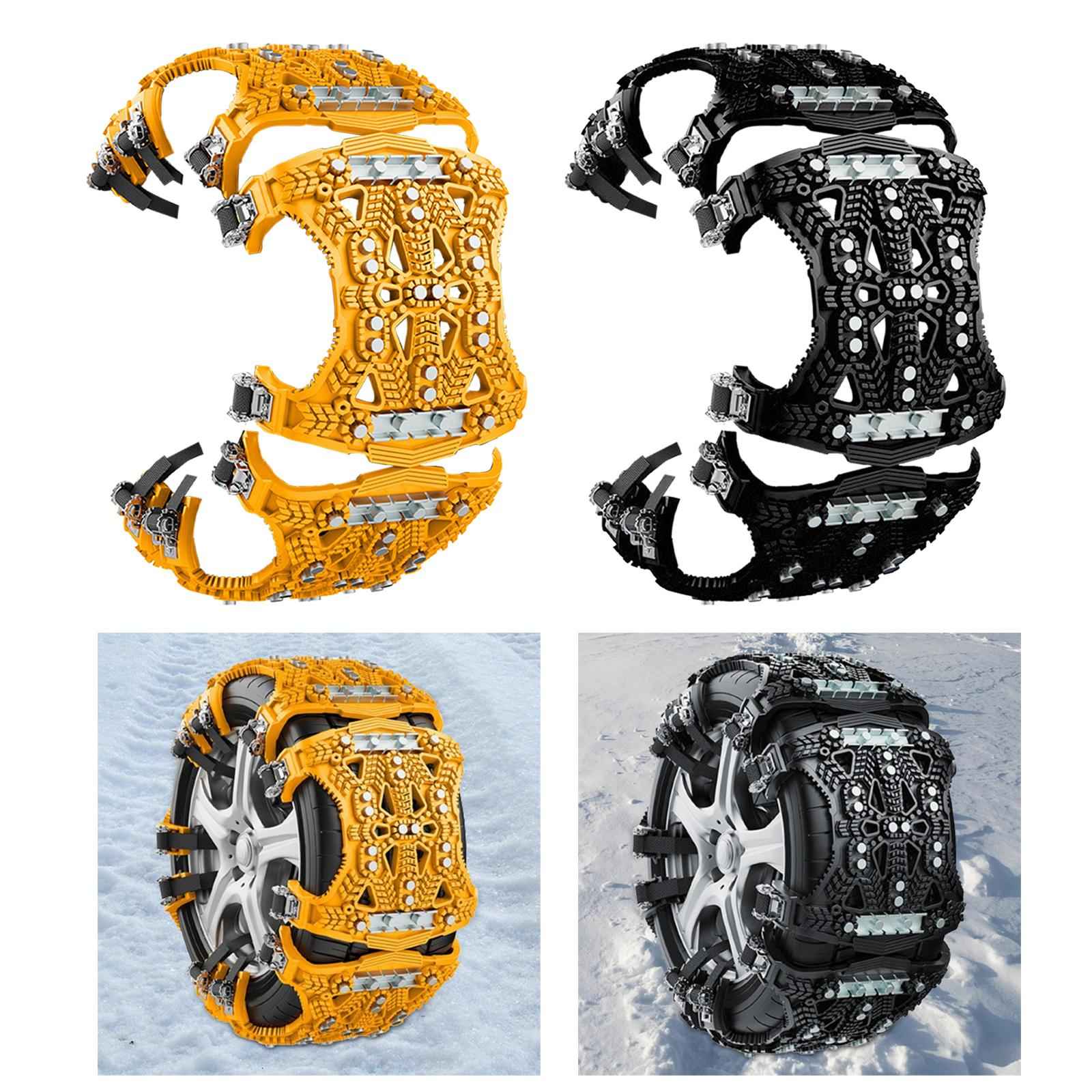 Car Tyres Anti Slip Snow Chain Anti Skid for Downhill Survival Traction Yellow