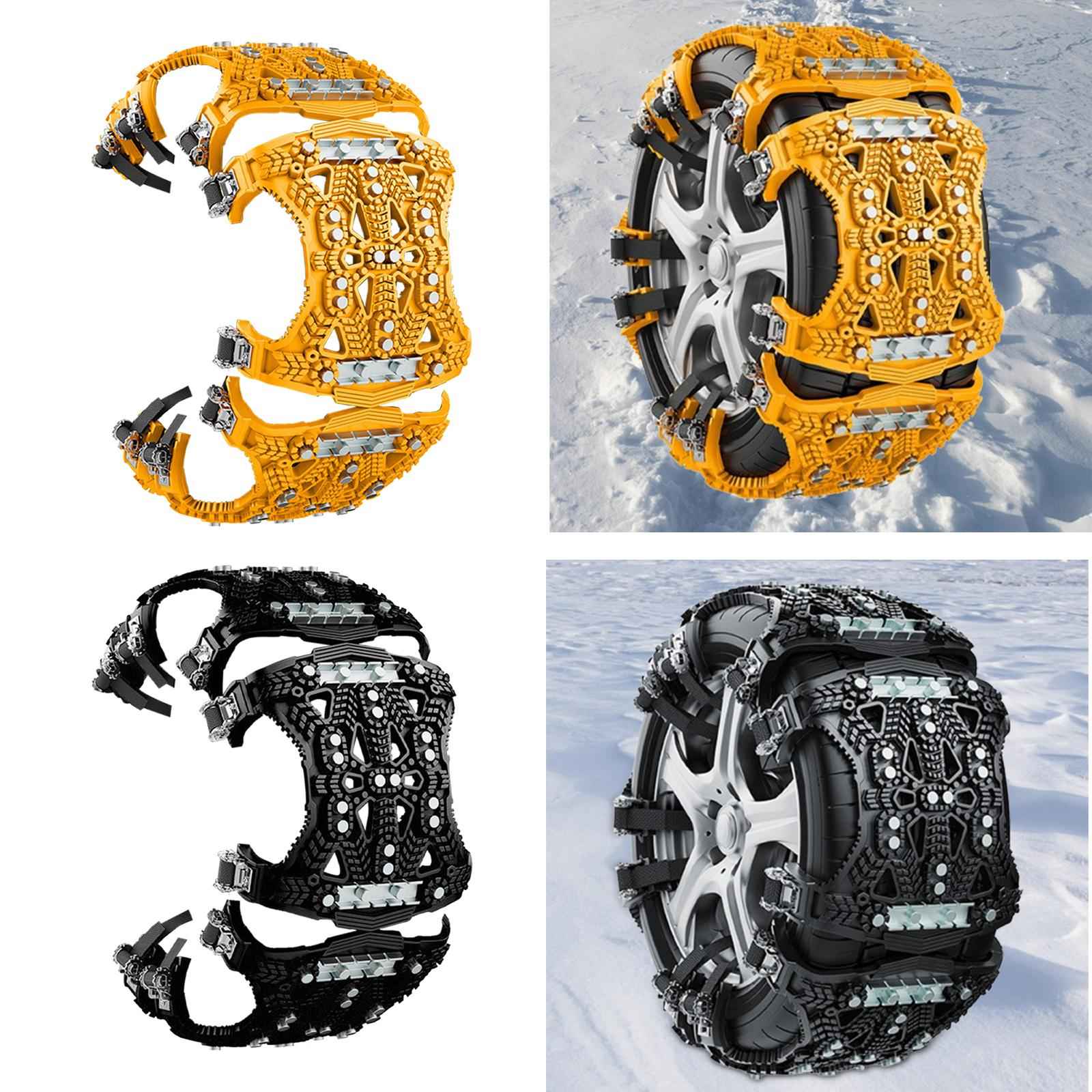 Car Tyres Anti Slip Snow Chain Anti Skid for Downhill Survival Traction Yellow