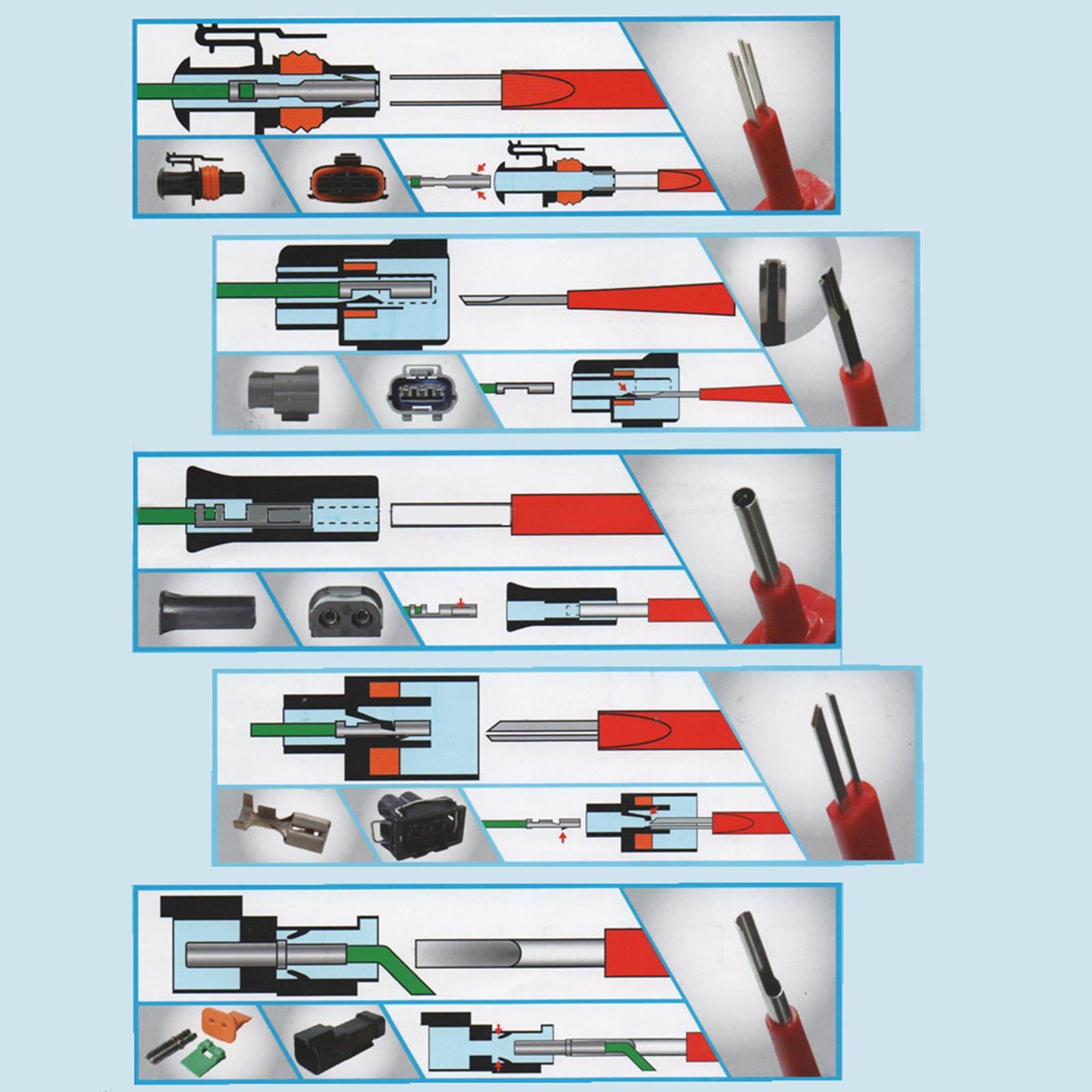 26Pcs Car Terminal Removal Tool Kit Puller Tool Kit Electrical Removal Tools