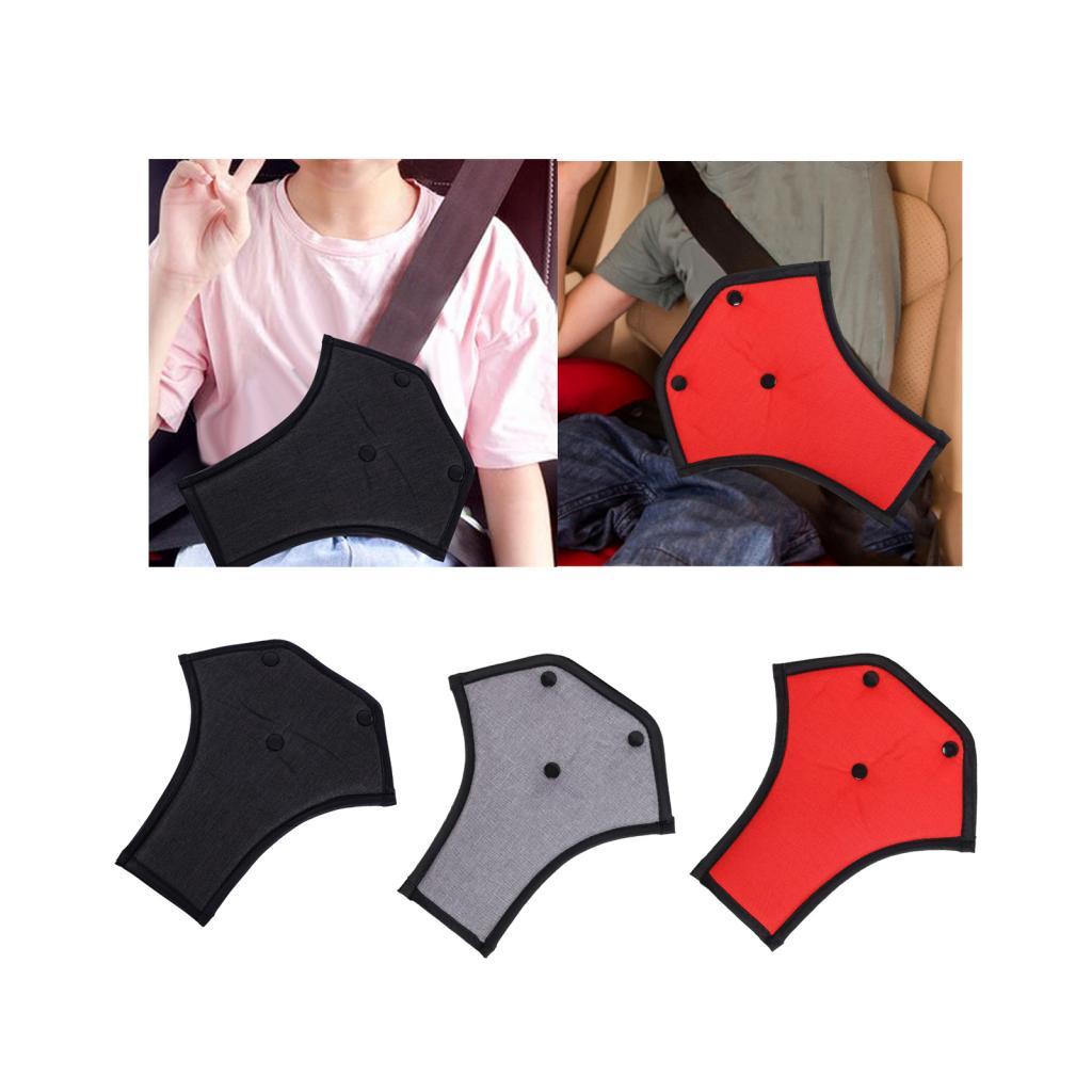 Car Seat Belt Adjuster Universal Soft Seat Belt Cover for Children Kids Black