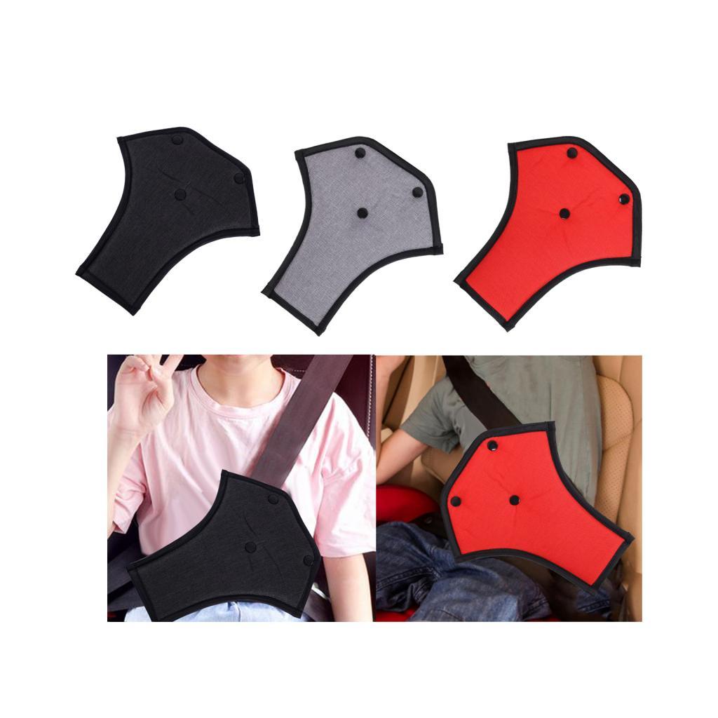 Car Seat Belt Adjuster Universal Soft Seat Belt Cover for Children Kids Black