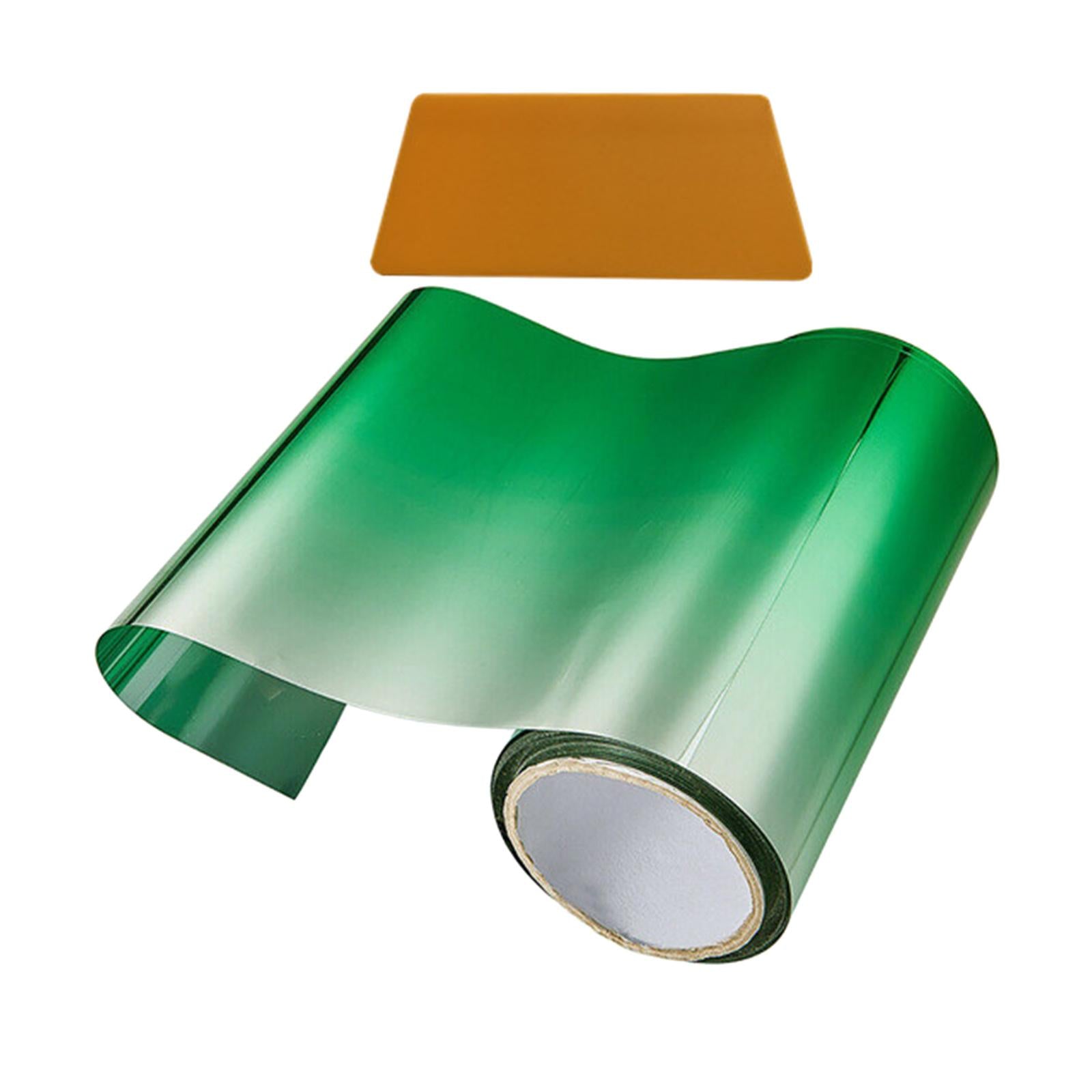 2xCar Window Sun Visor Strip Tint Film with Scraper Windshield Sun Visor Strip Green