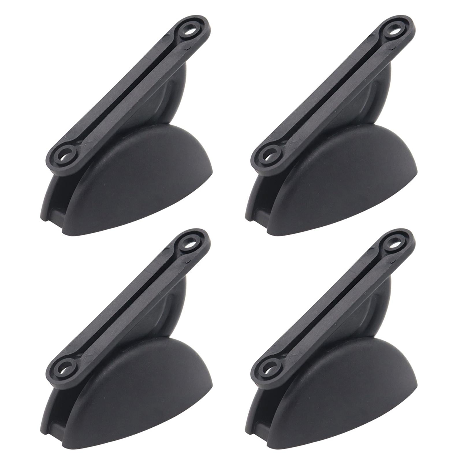 4 Pieces RV Door Retainer Catch Door Stopper Clip for Cupboard Rvs Boat Black
