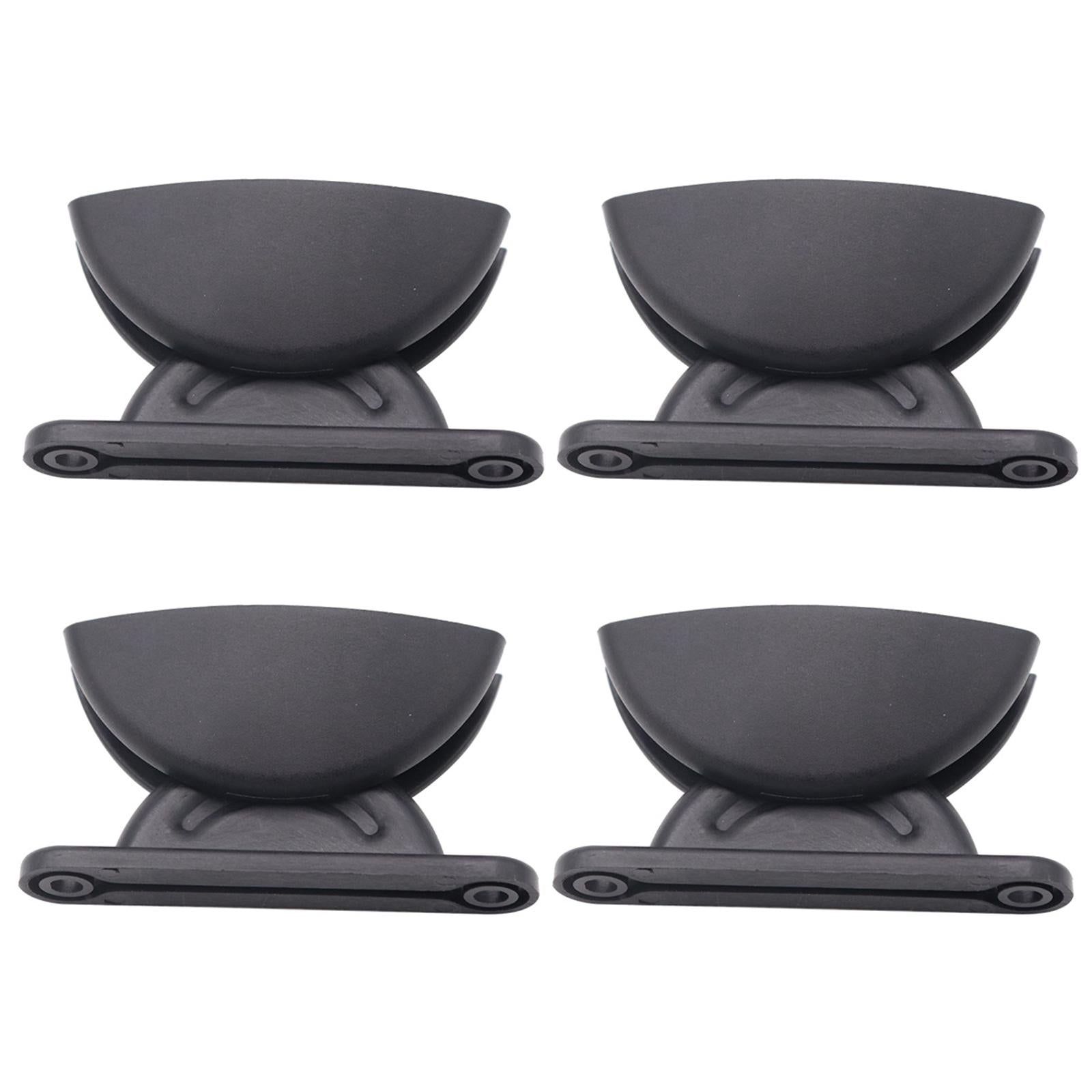4 Pieces RV Door Retainer Catch Door Stopper Clip for Cupboard Rvs Boat Black