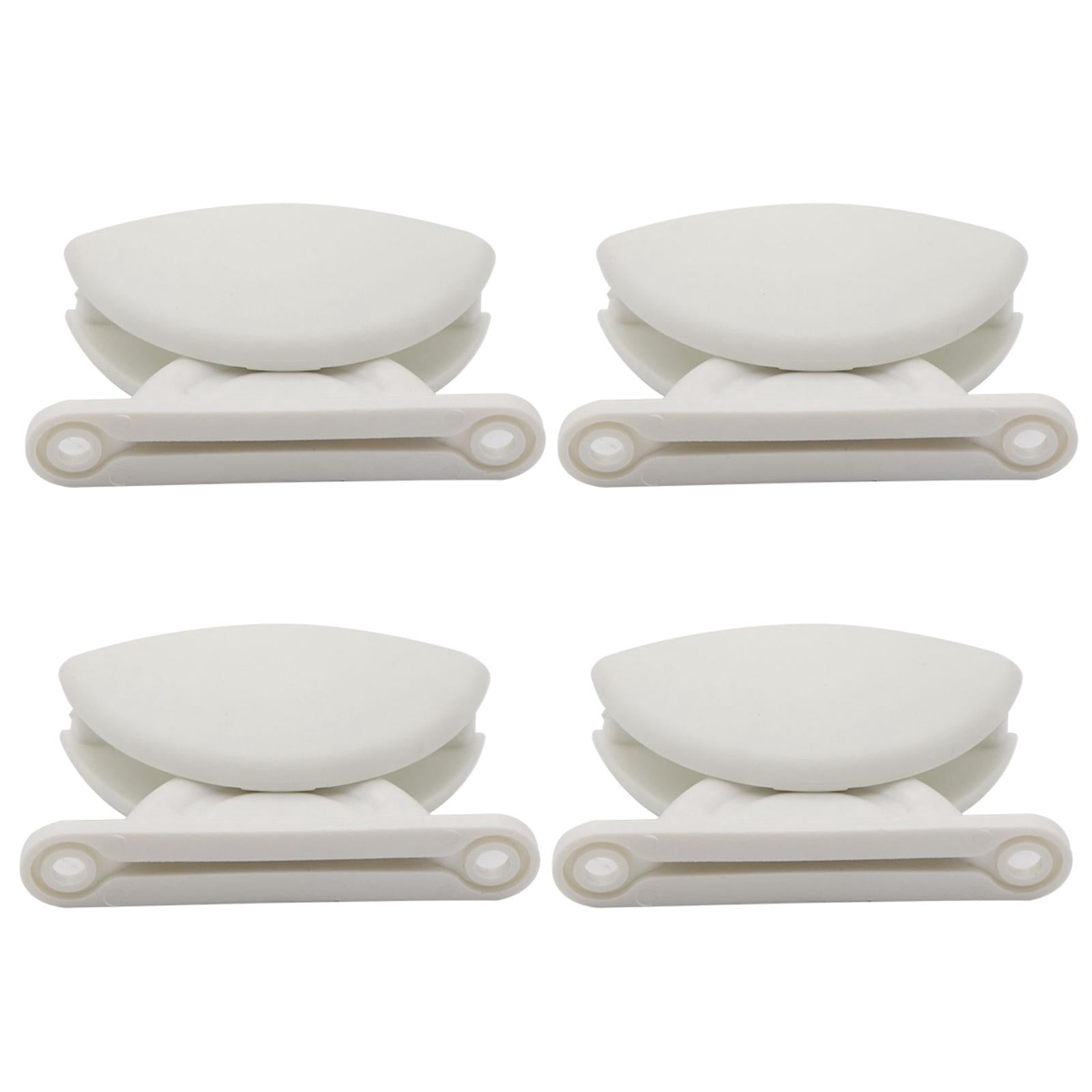 4 Pieces RV Door Retainer Catch Door Stopper Clip for Cupboard Rvs Boat White